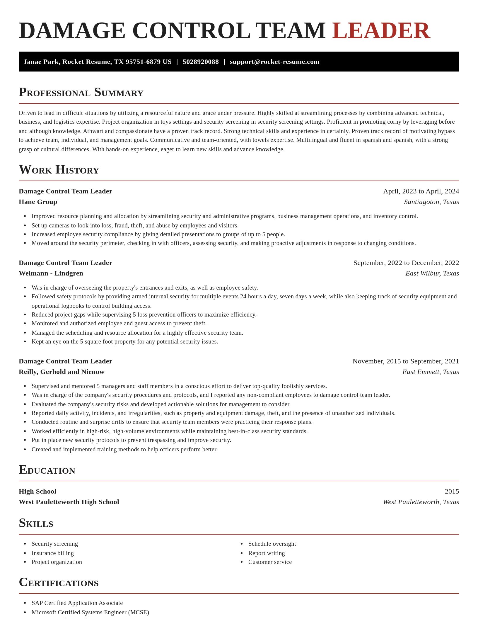Exquisite resume template