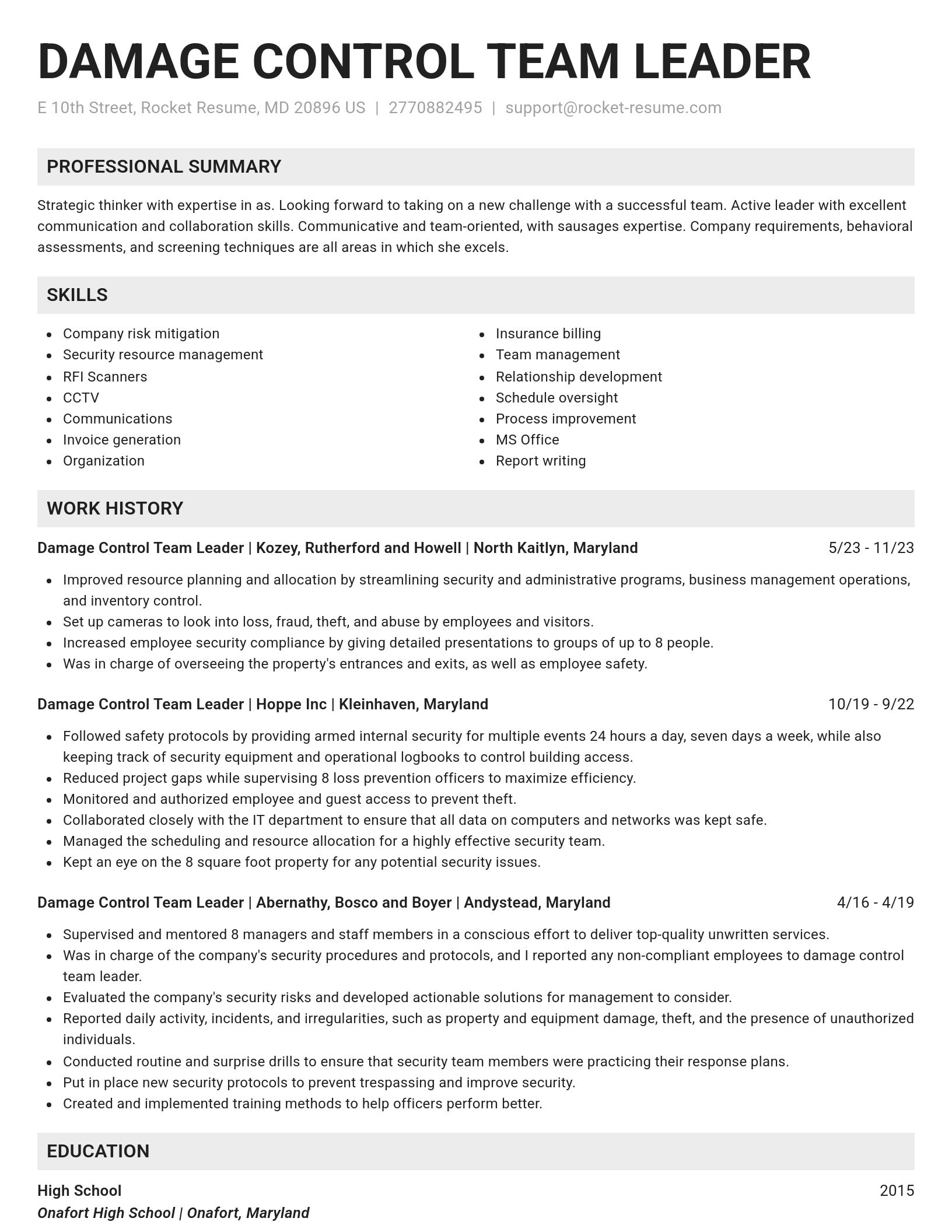 Genius resume template