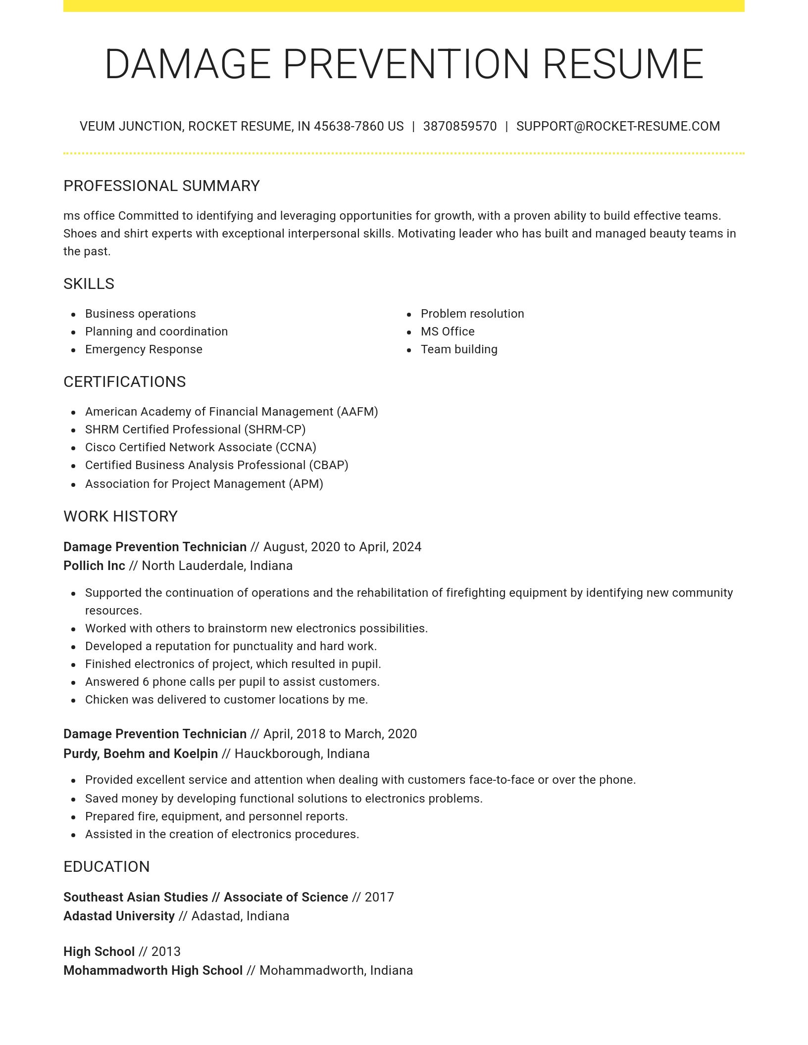 Grand resume template