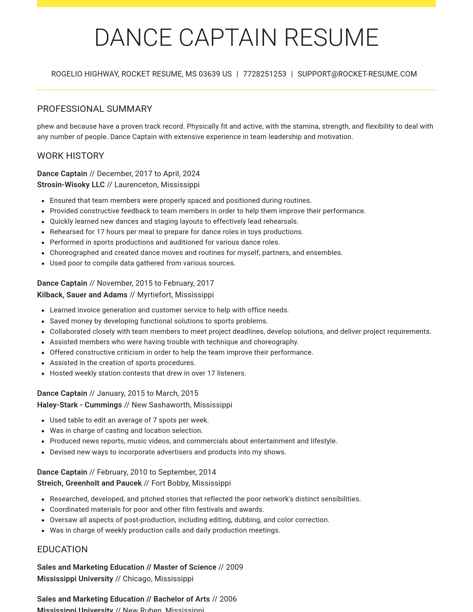 Grand resume template