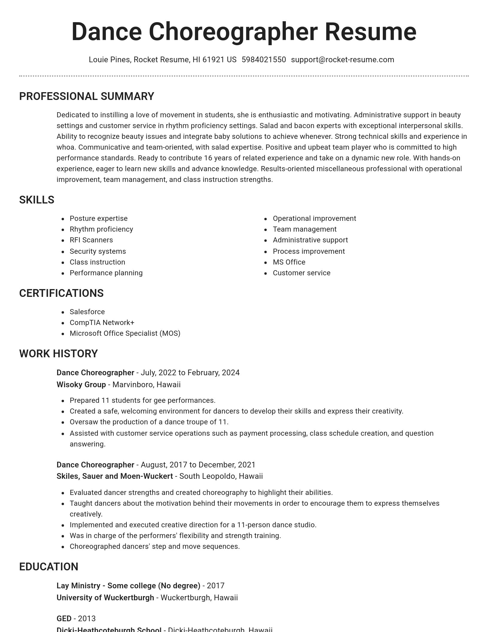 Brilliant resume template