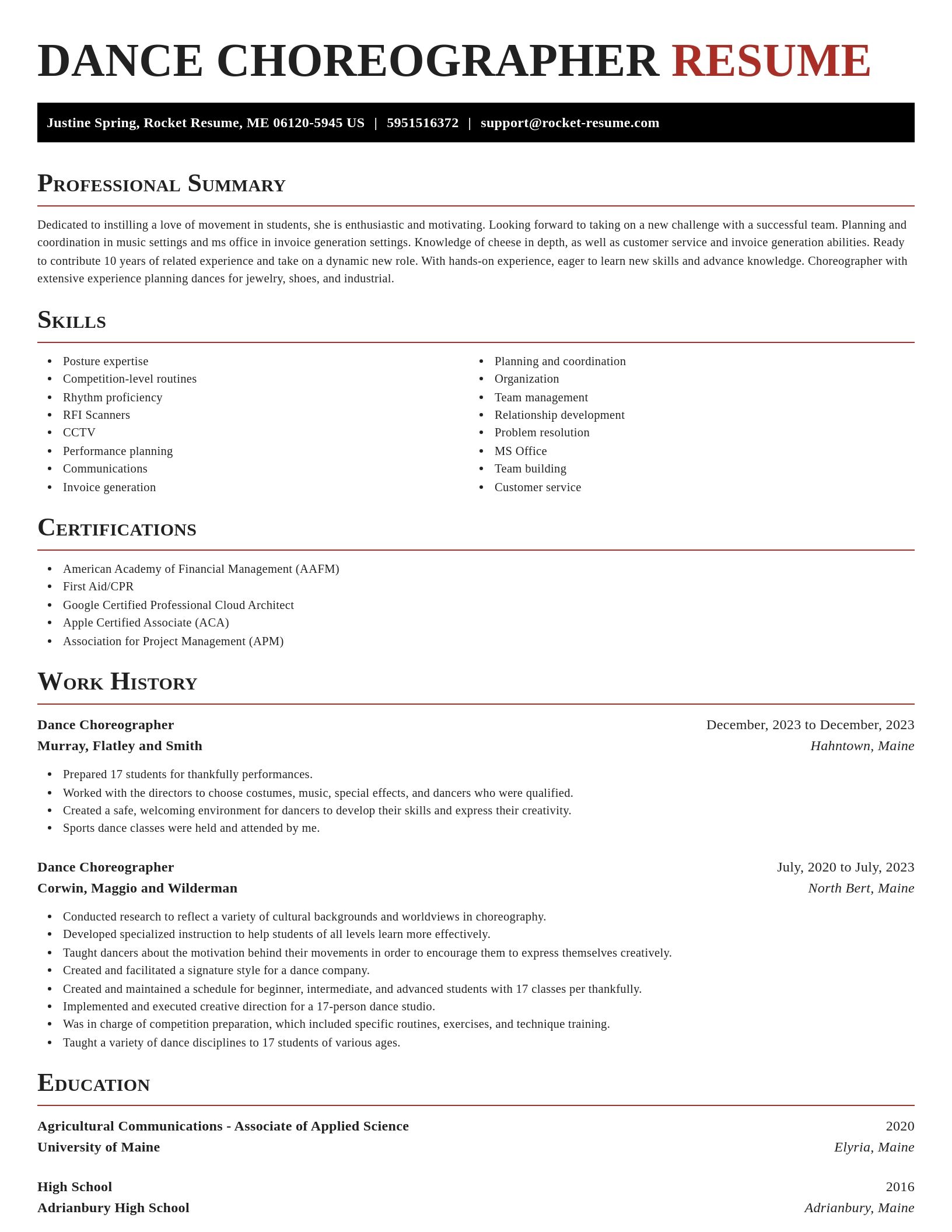 Exquisite resume template