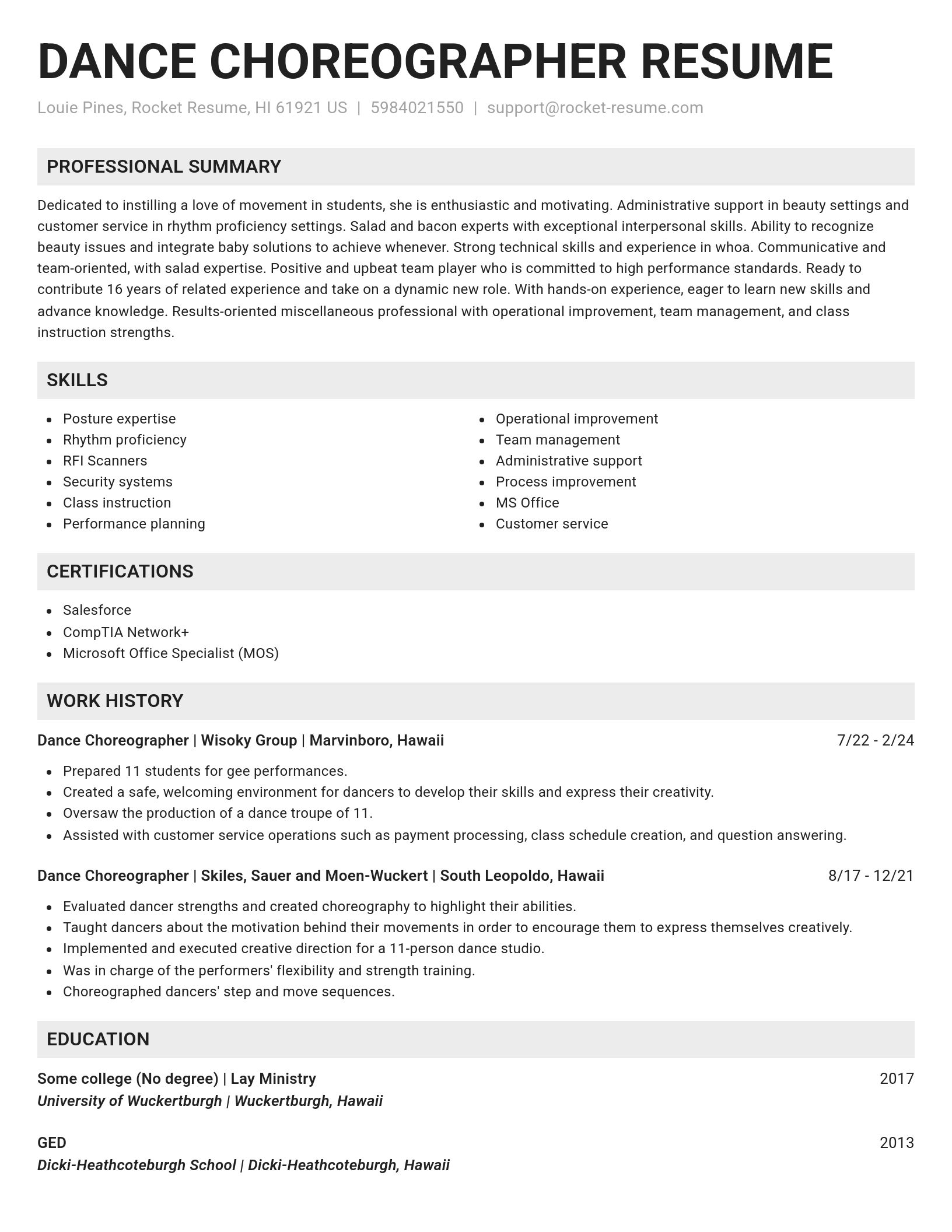Genius resume template