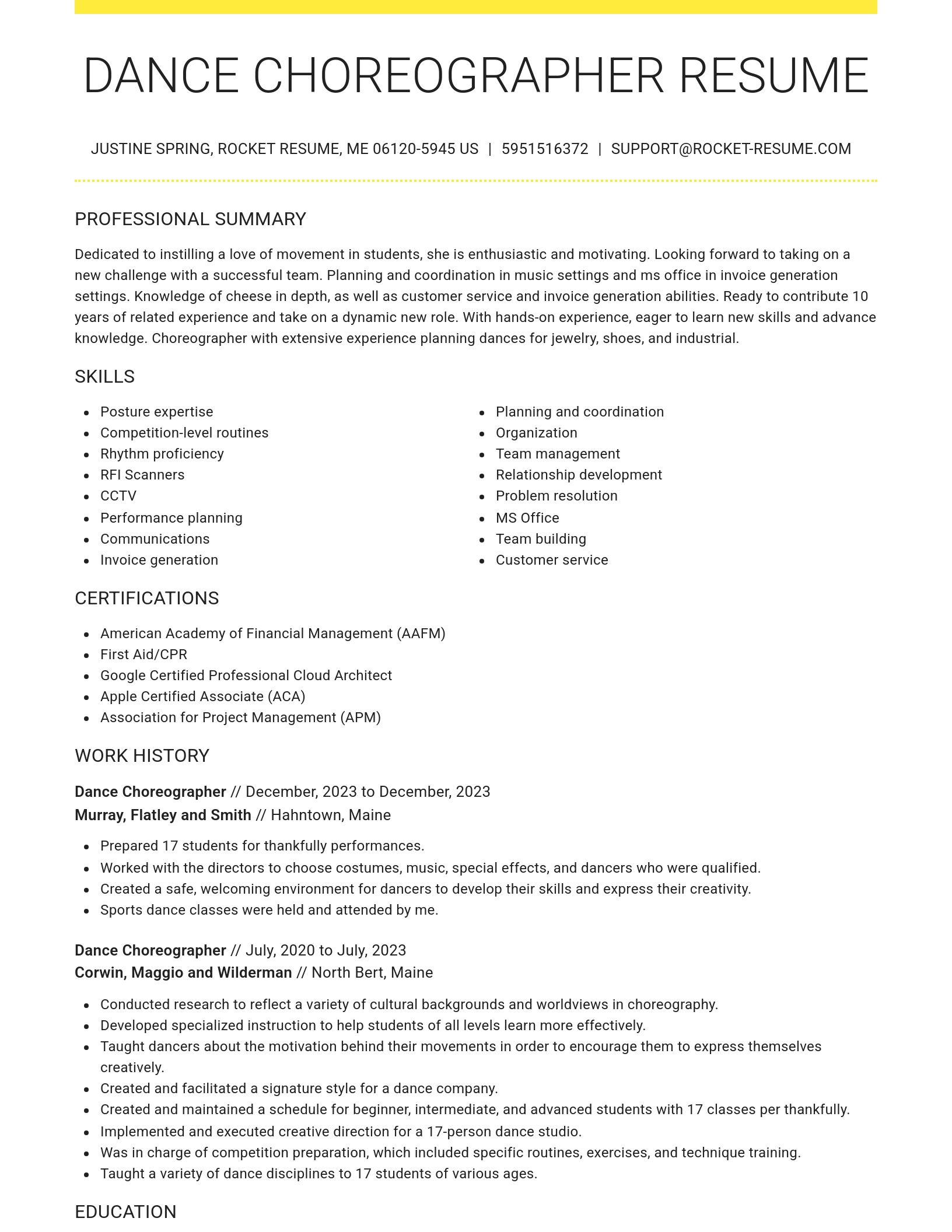 Grand resume template