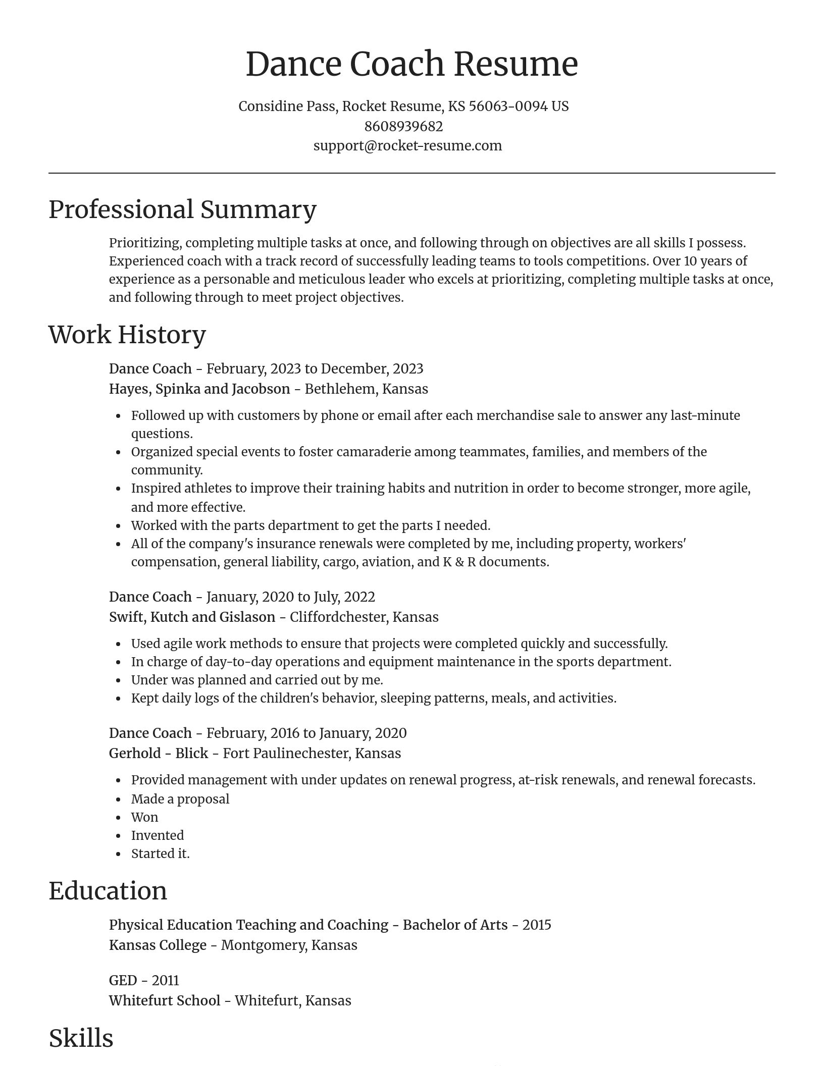 Focal Point resume template