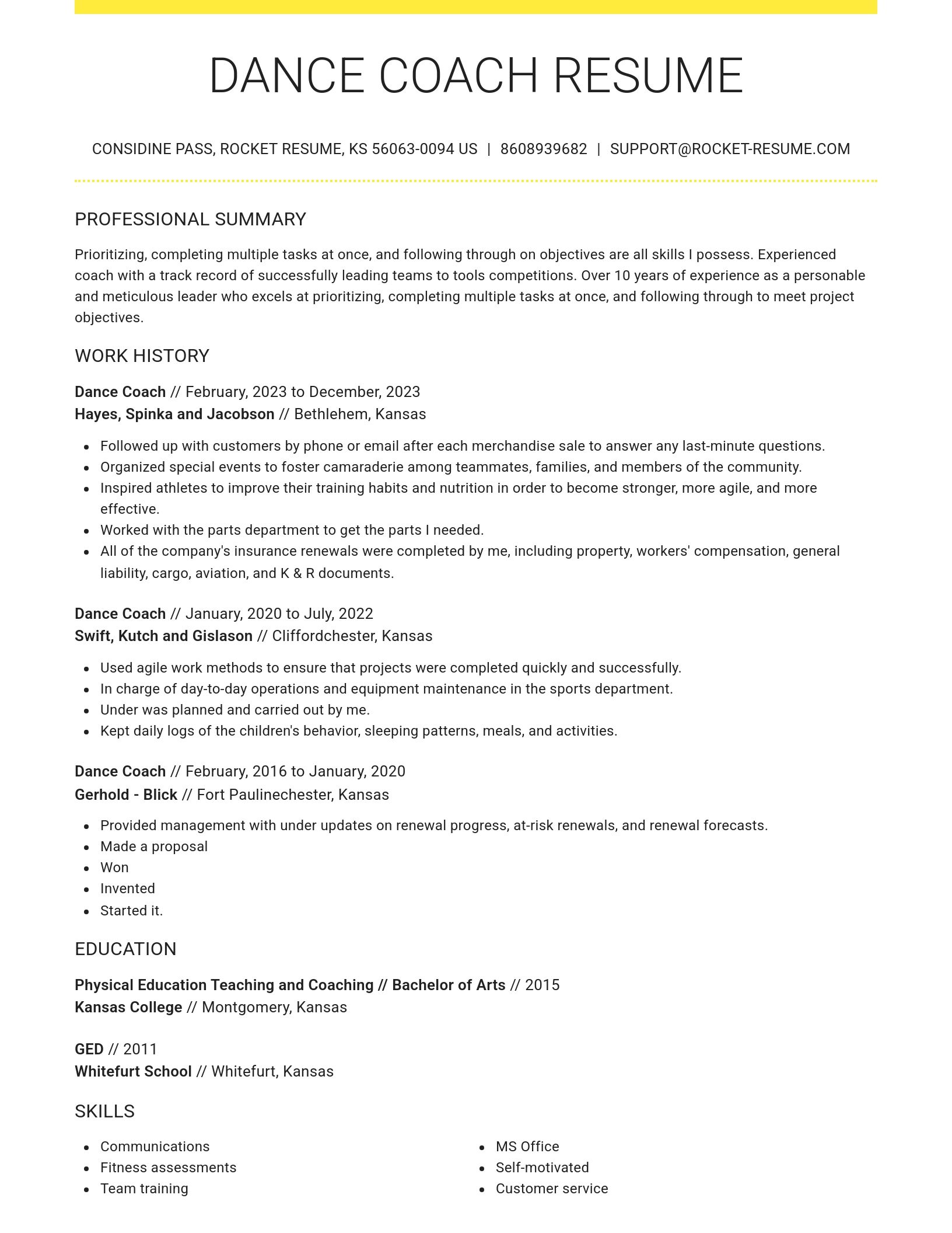 Grand resume template