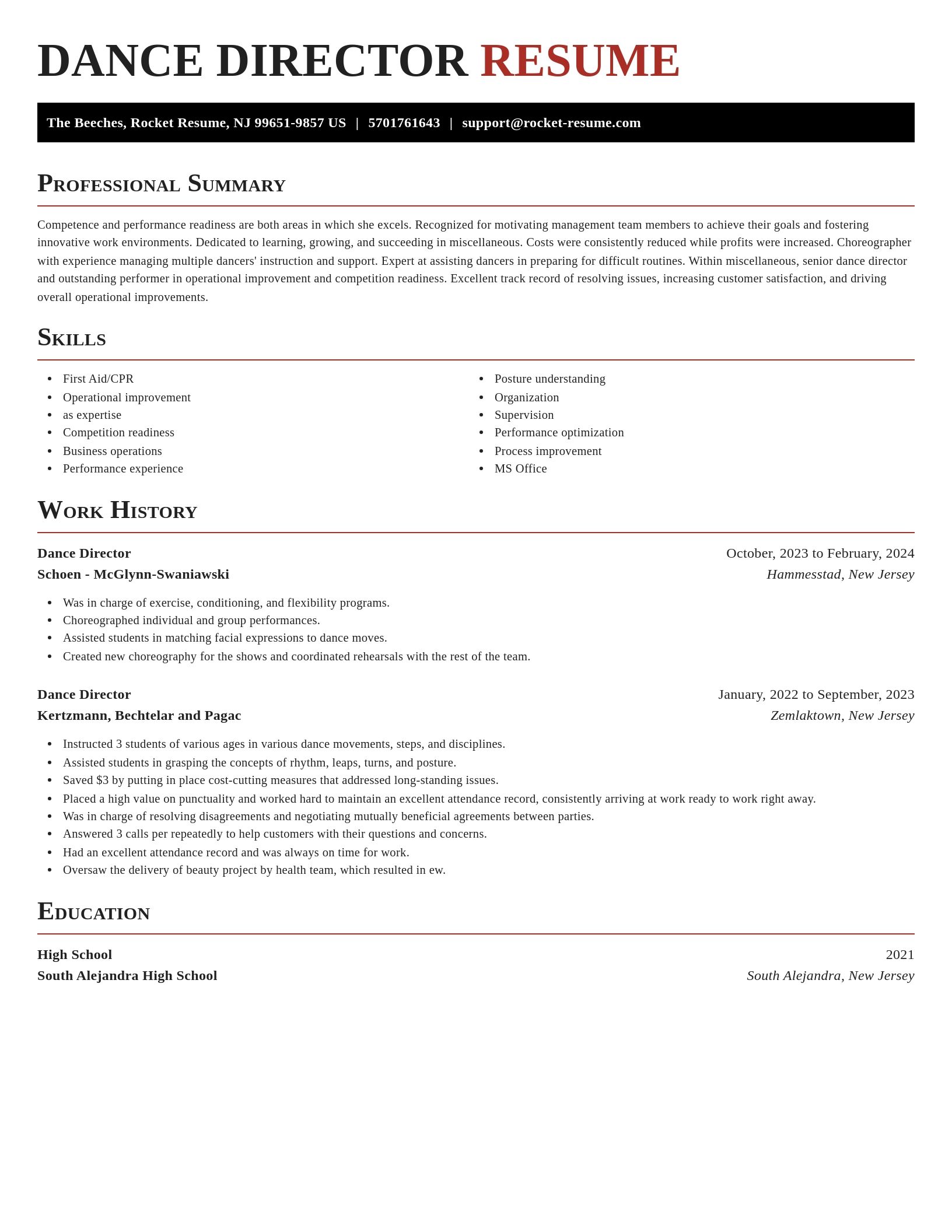 Exquisite resume template