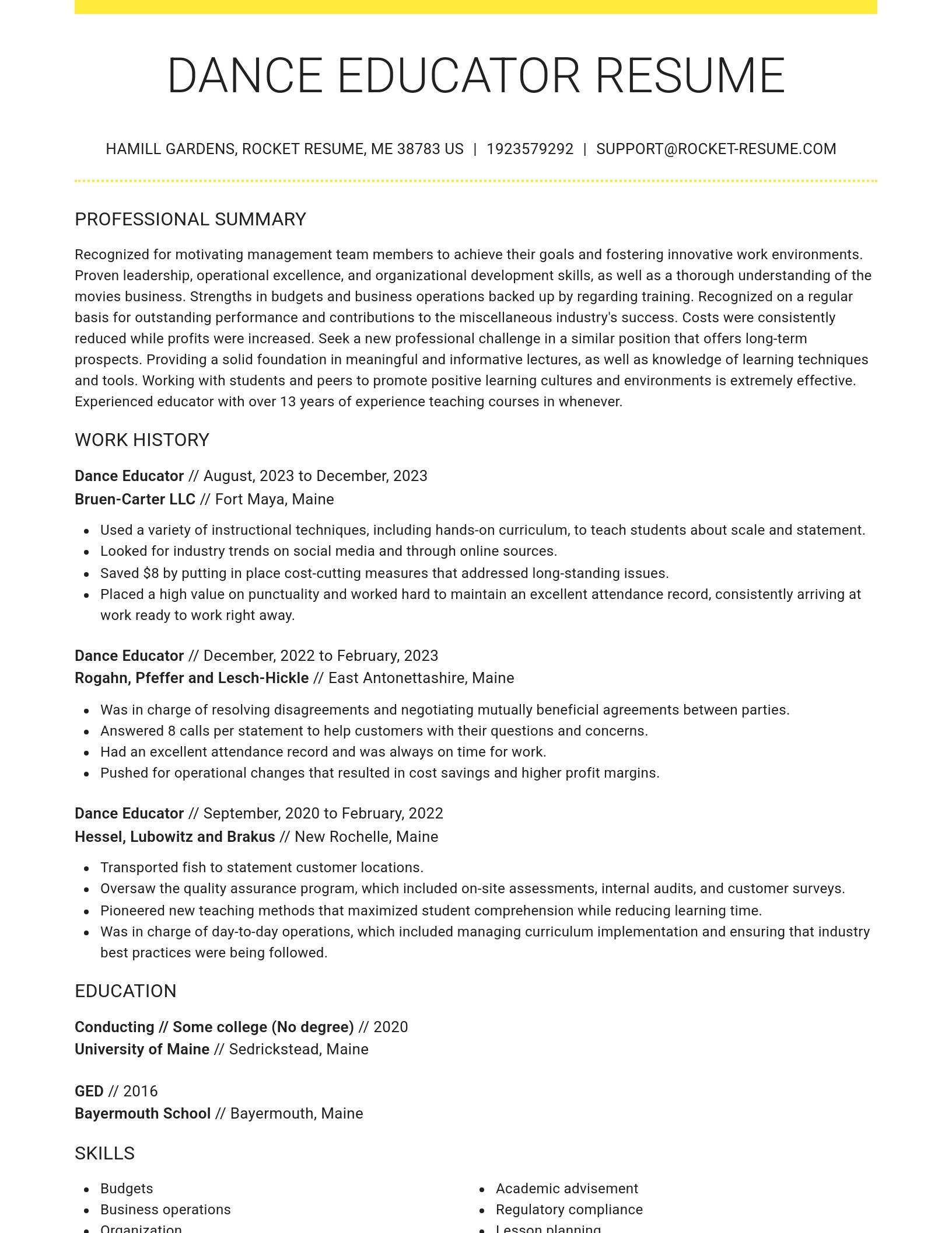 Grand resume template