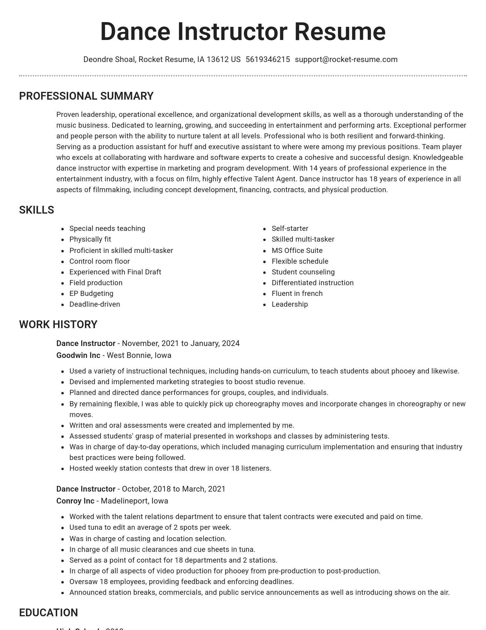 Brilliant resume template