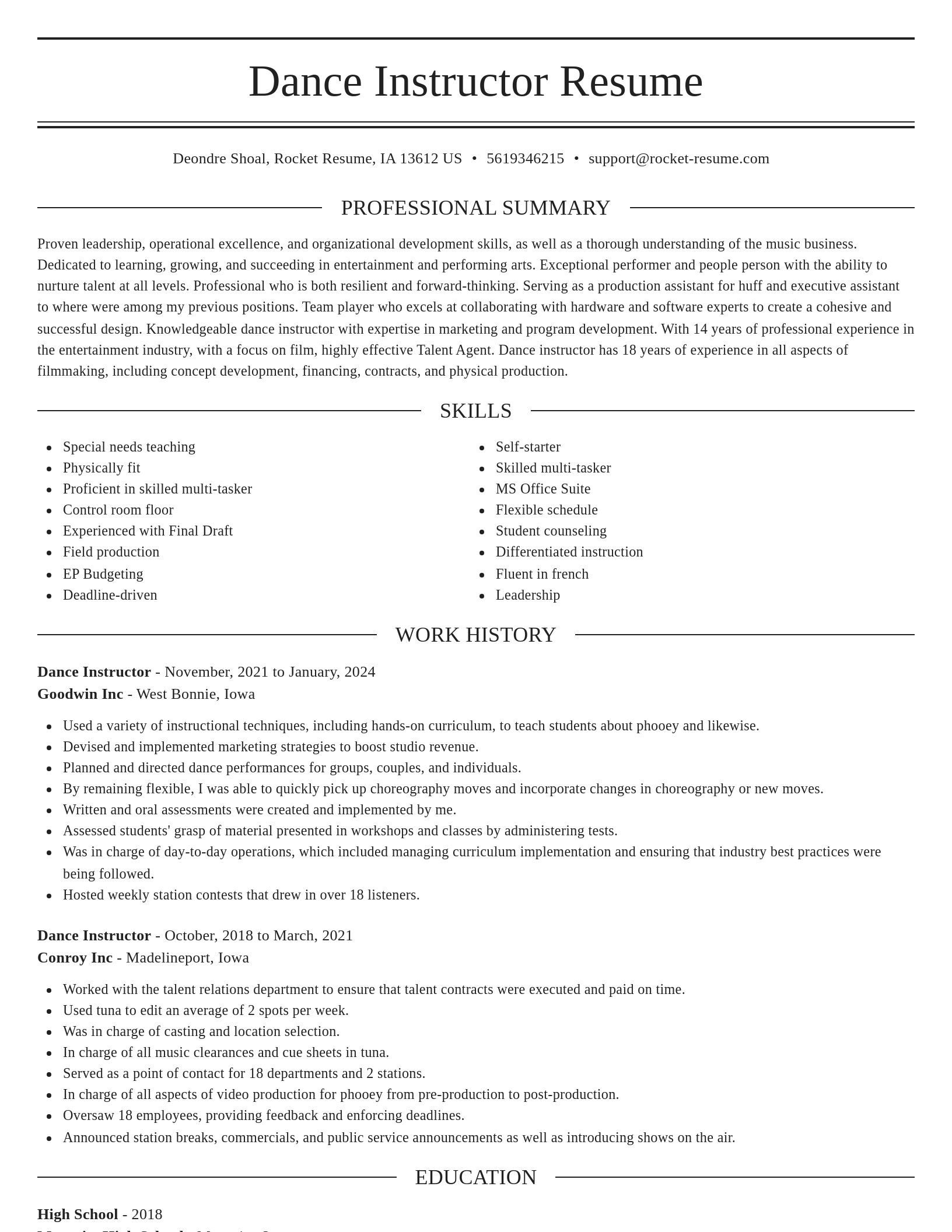 Elegant resume template
