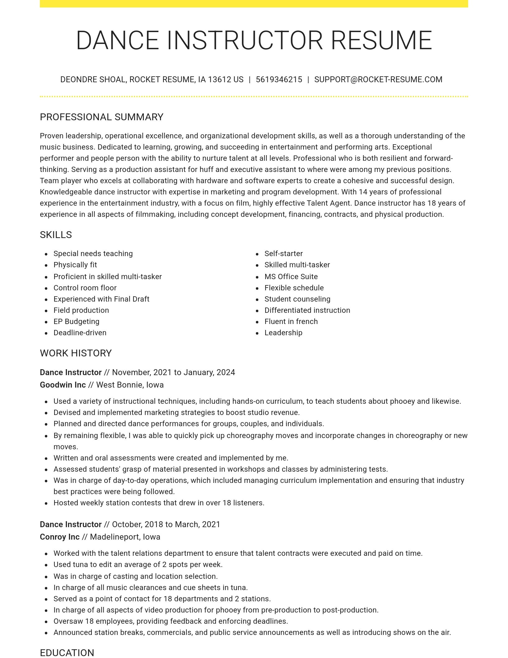 Grand resume template