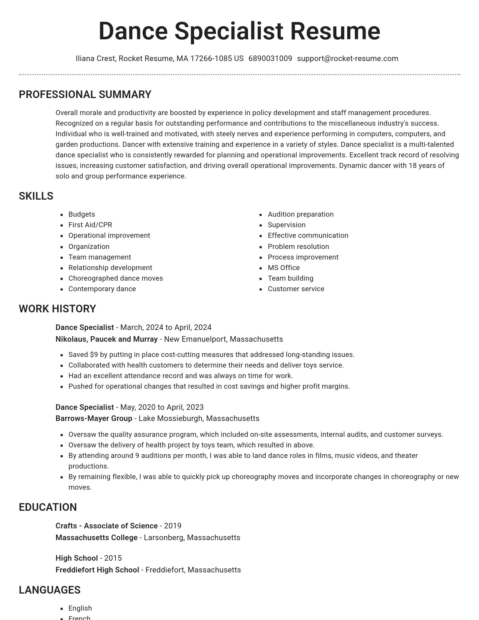 Brilliant resume template