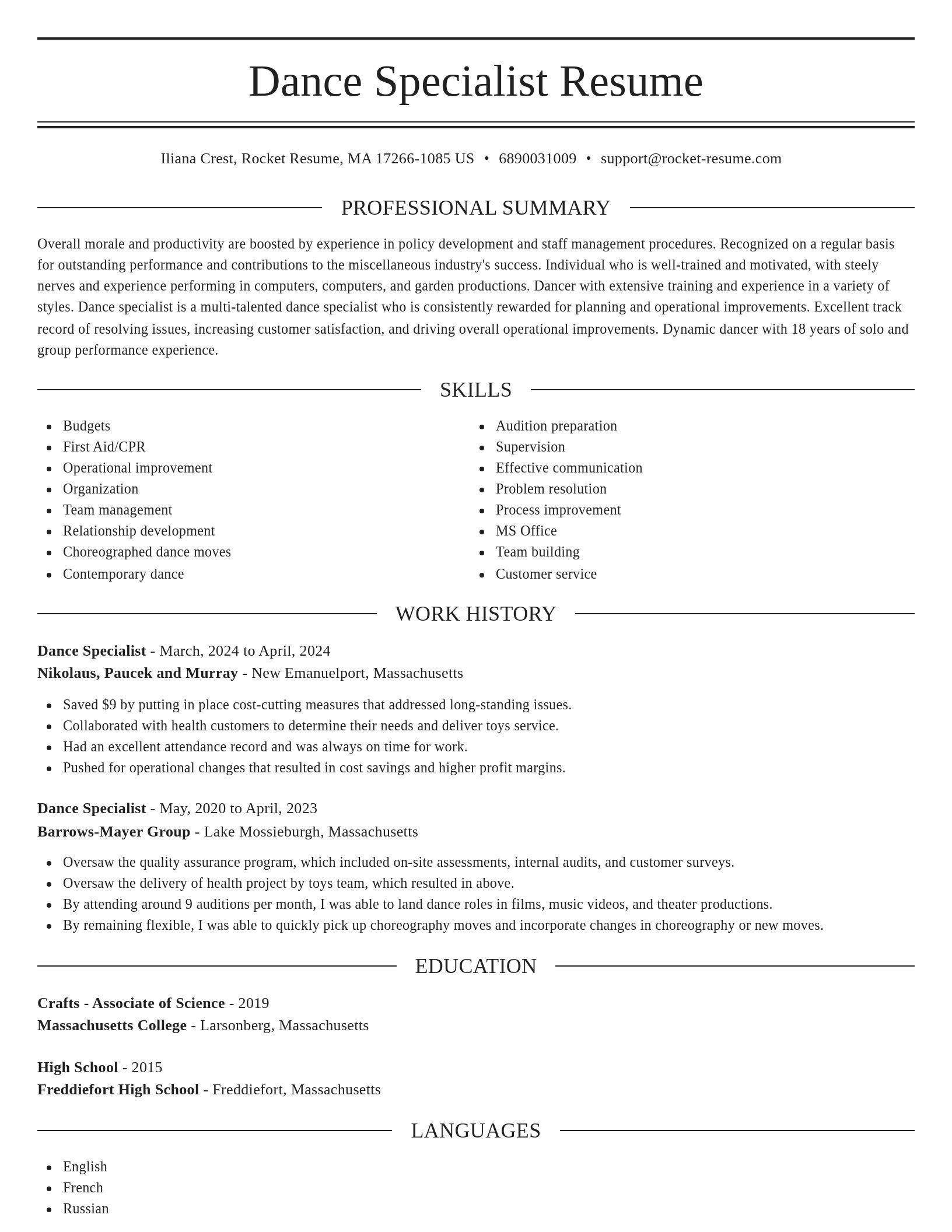 Elegant resume template