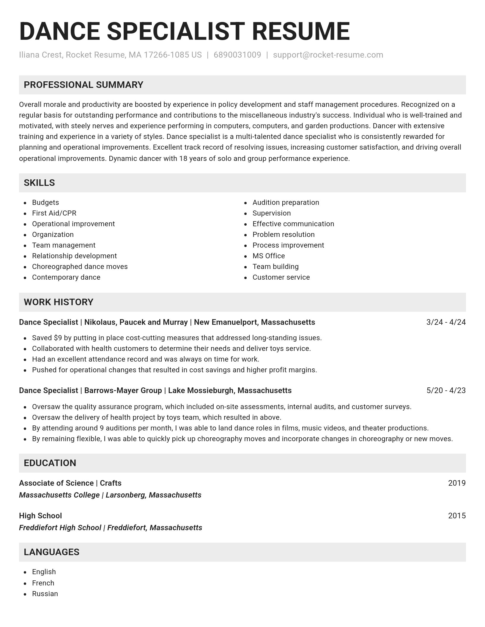 Genius resume template