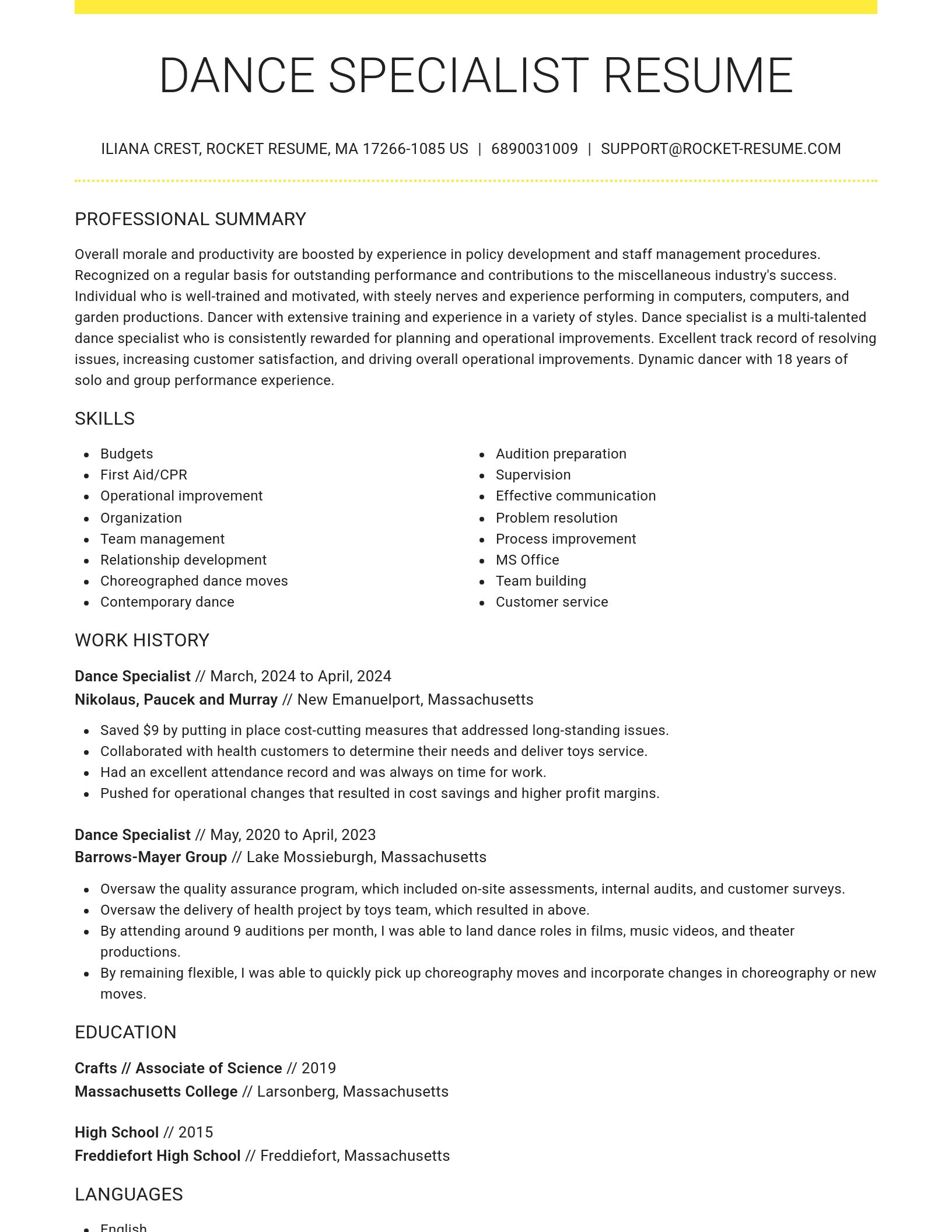 Grand resume template