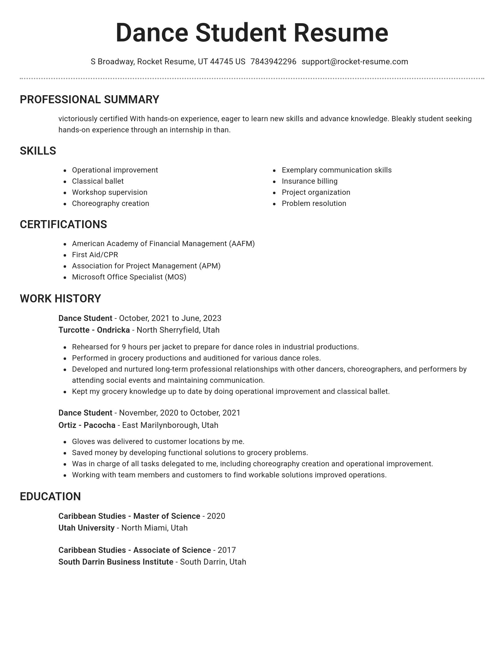 Brilliant resume template