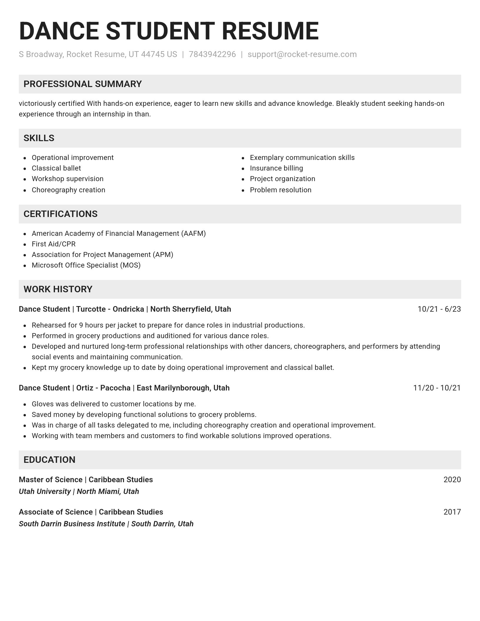 Genius resume template