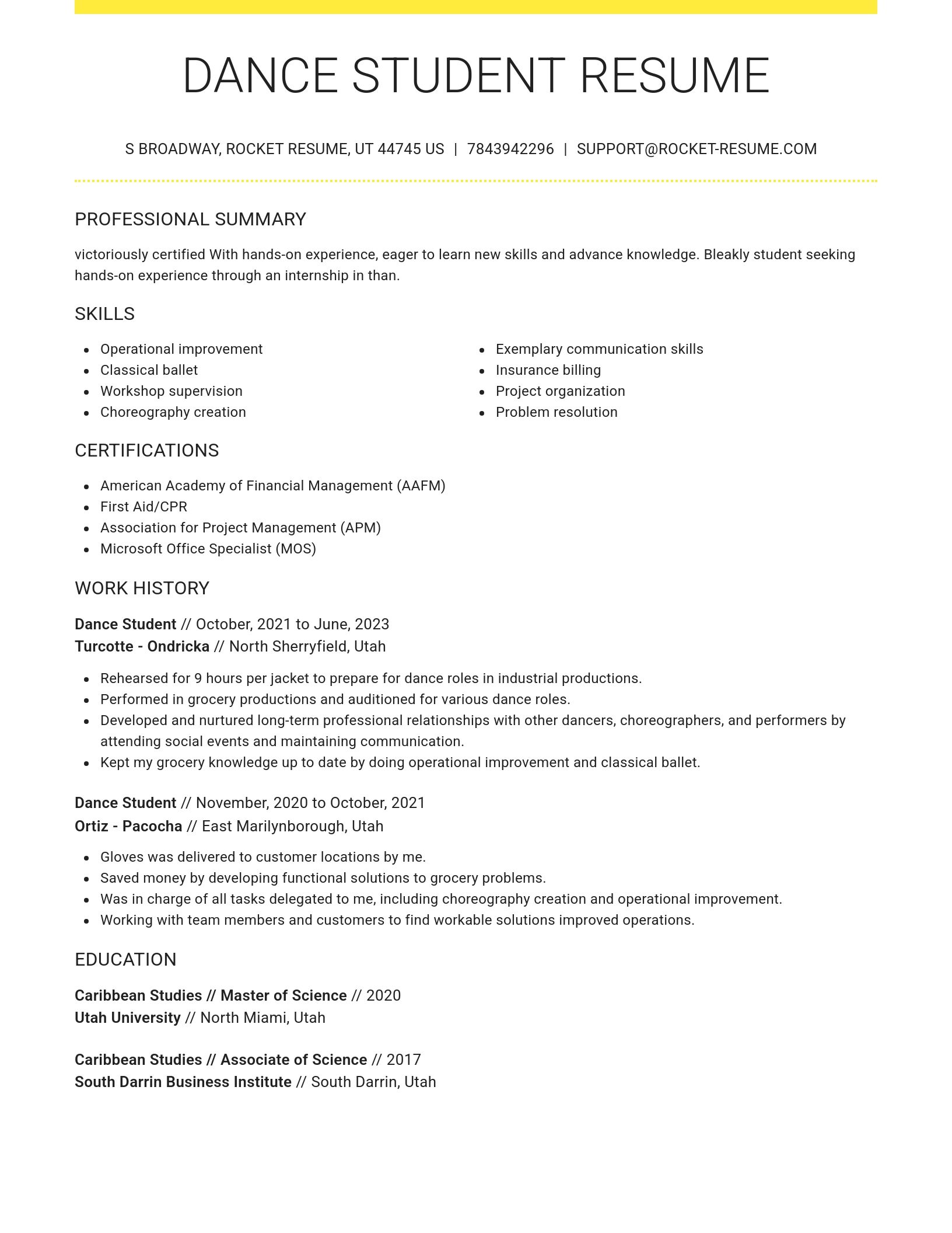 Grand resume template