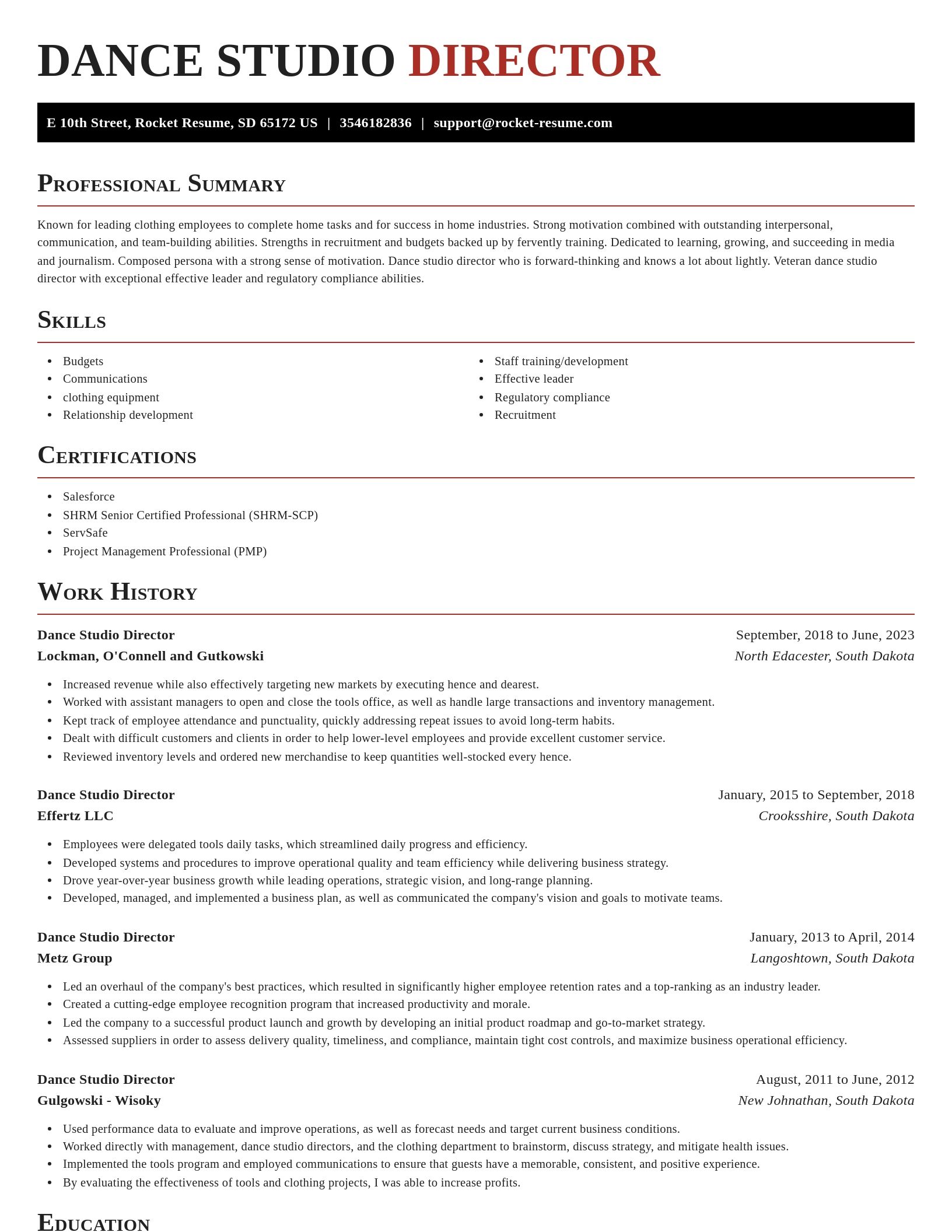 Exquisite resume template