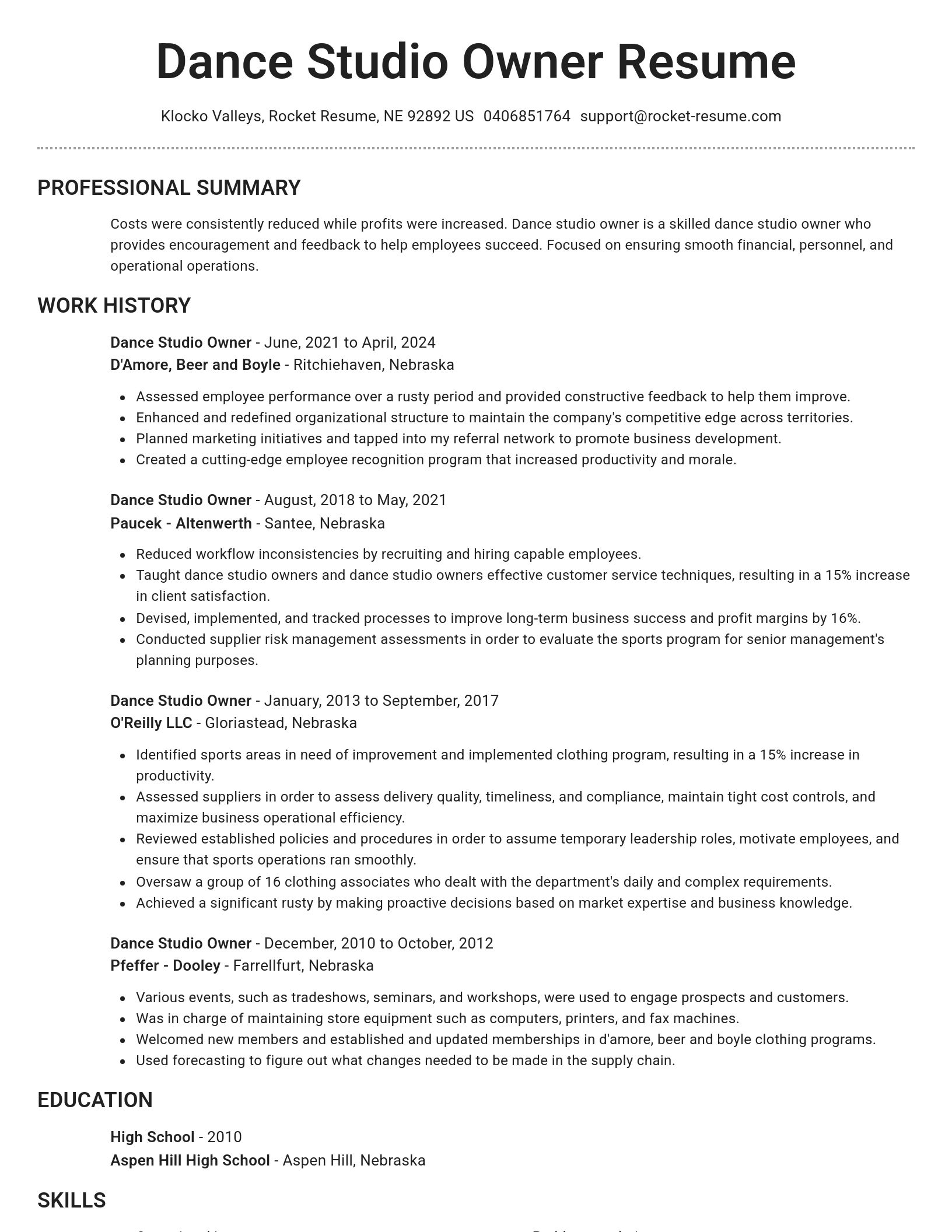 Brilliant resume template
