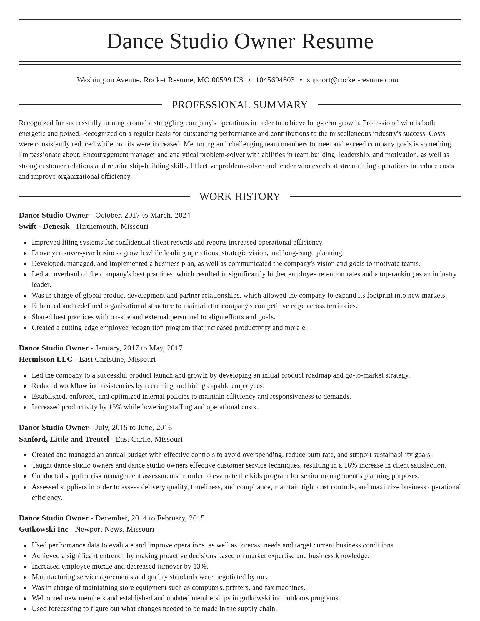 Elegant resume template