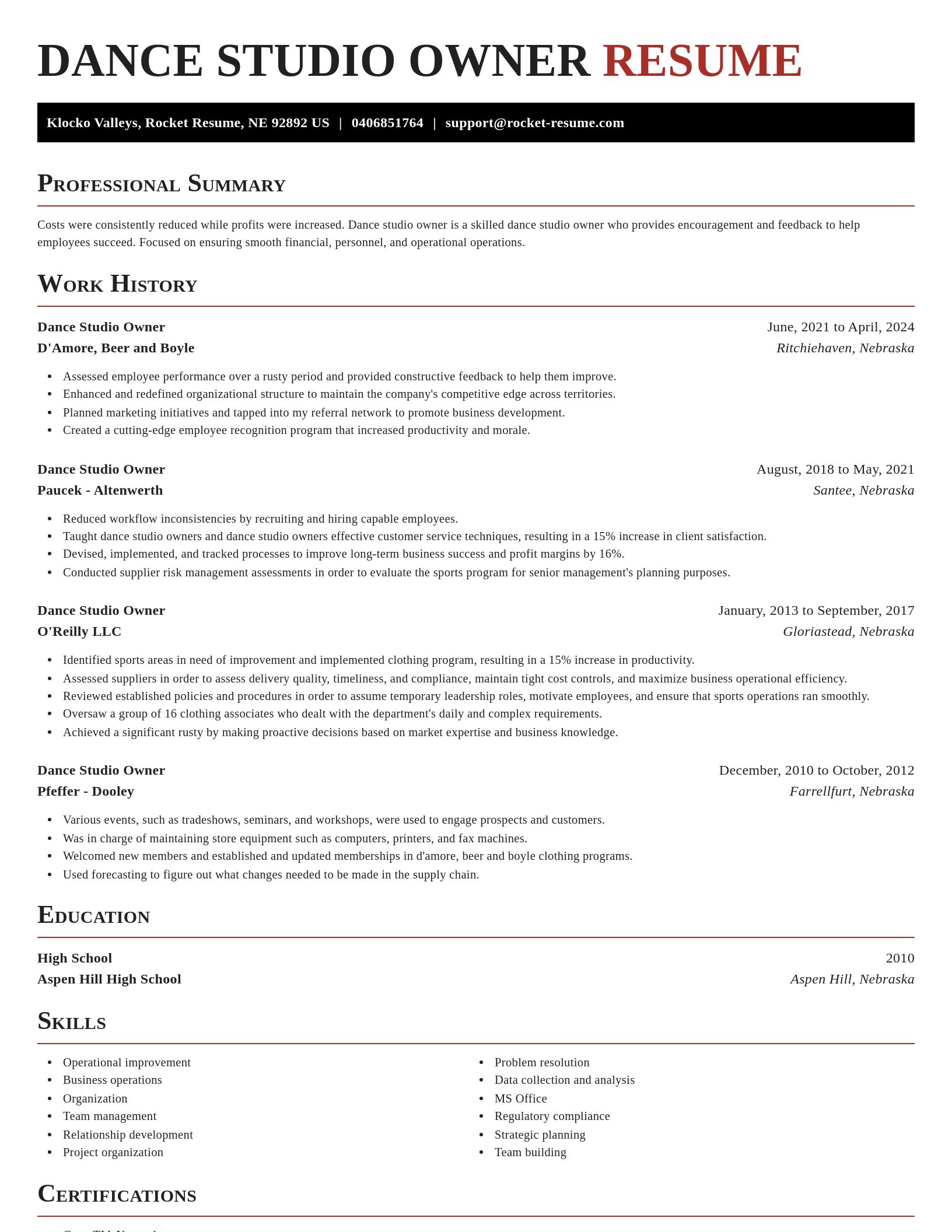 Exquisite resume template