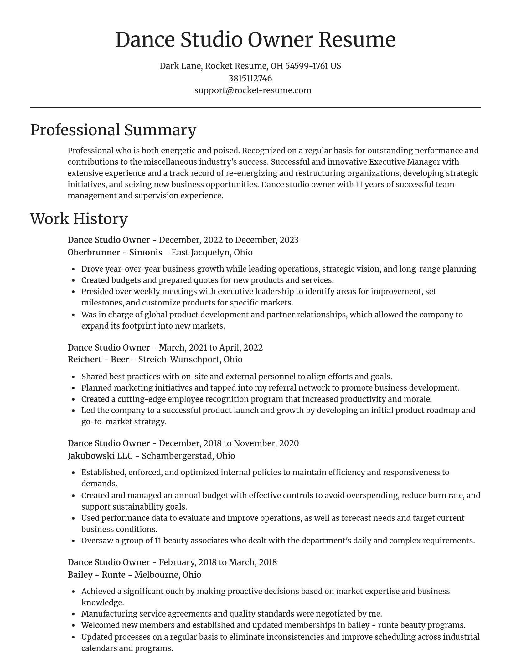 Focal Point resume template