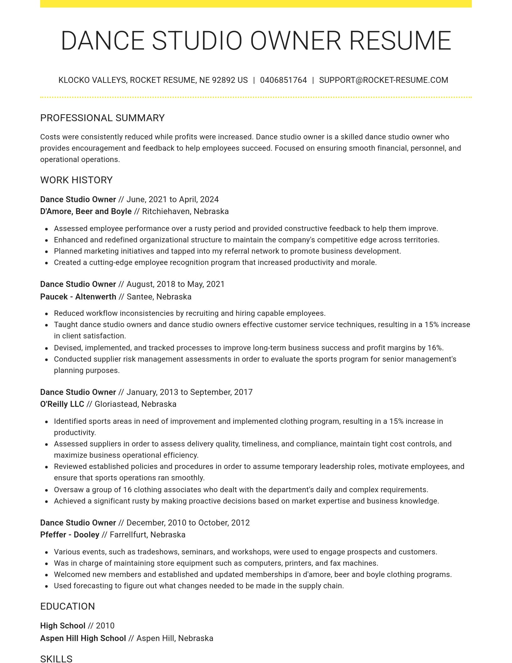 Grand resume template