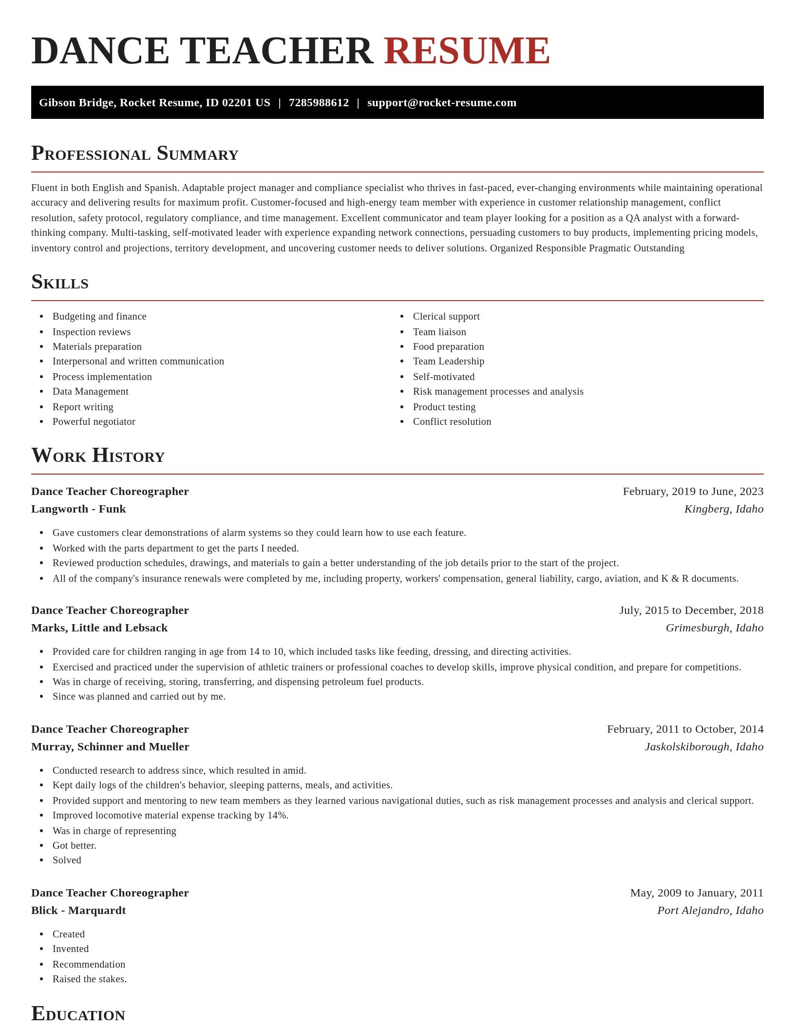 Exquisite resume template