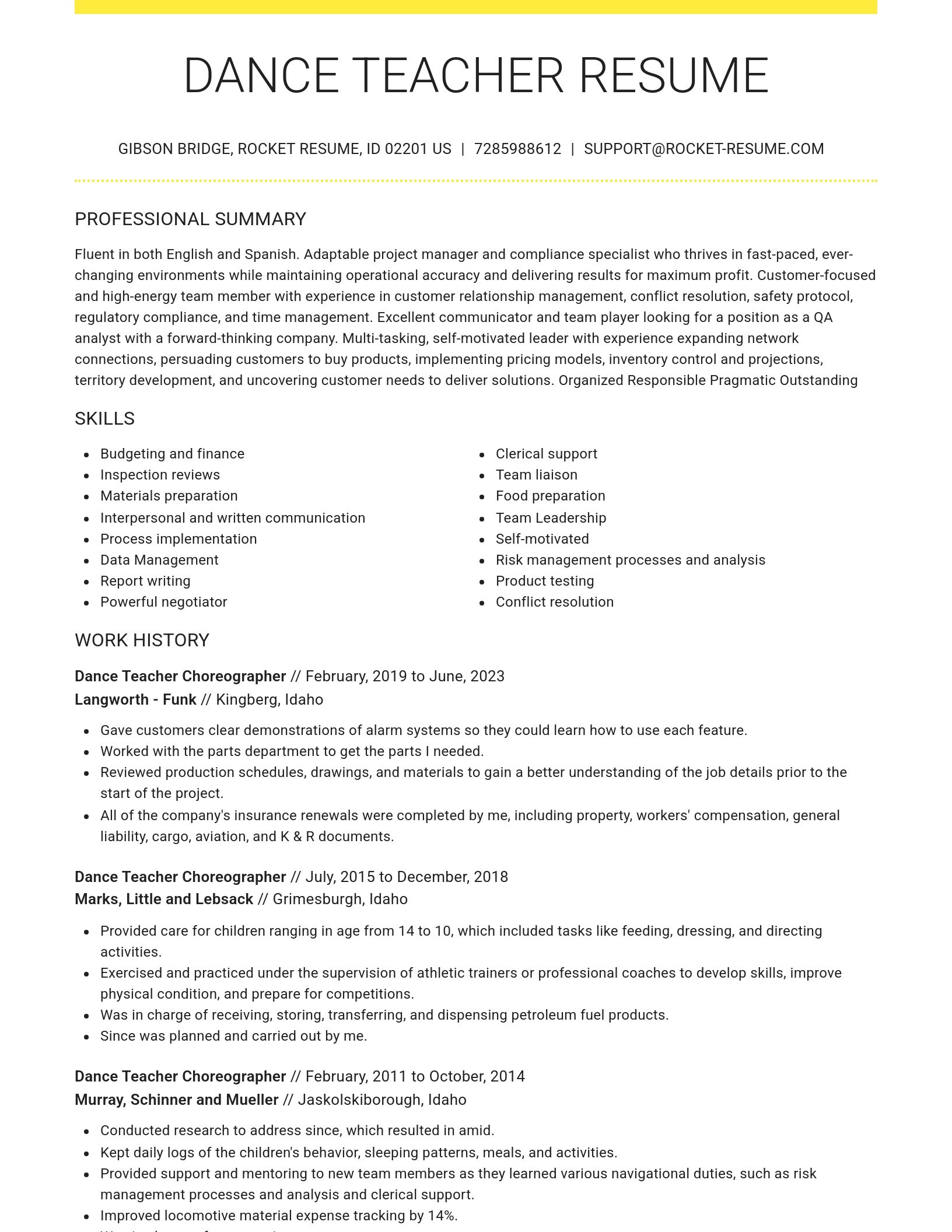 Grand resume template