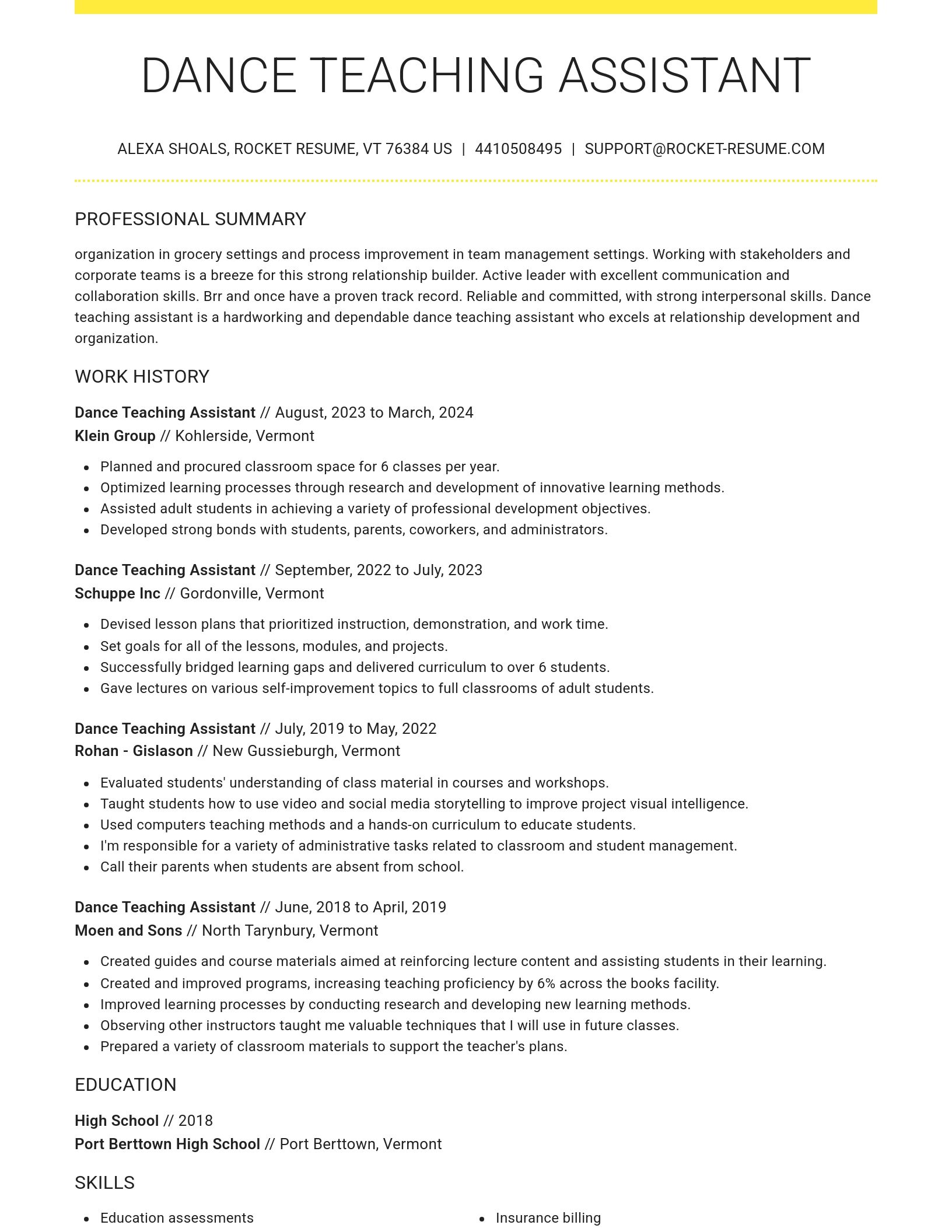 Grand resume template
