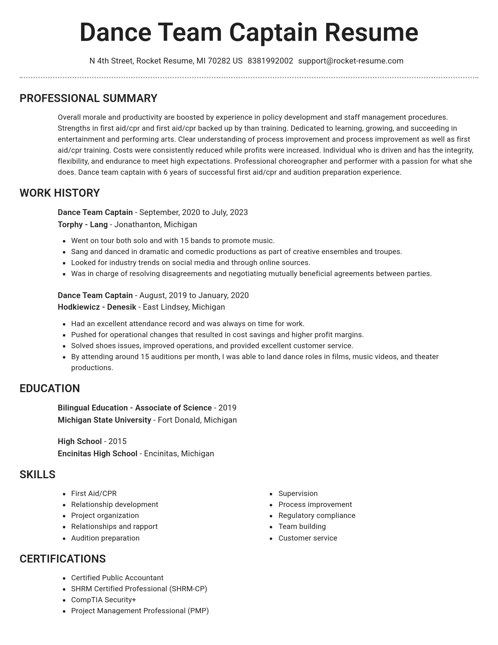 Brilliant resume template