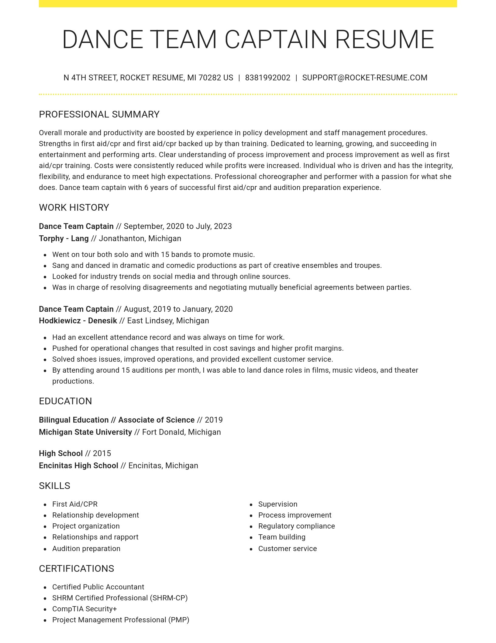 Grand resume template