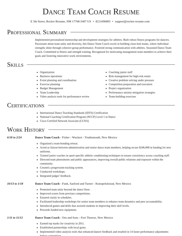 Director resume template