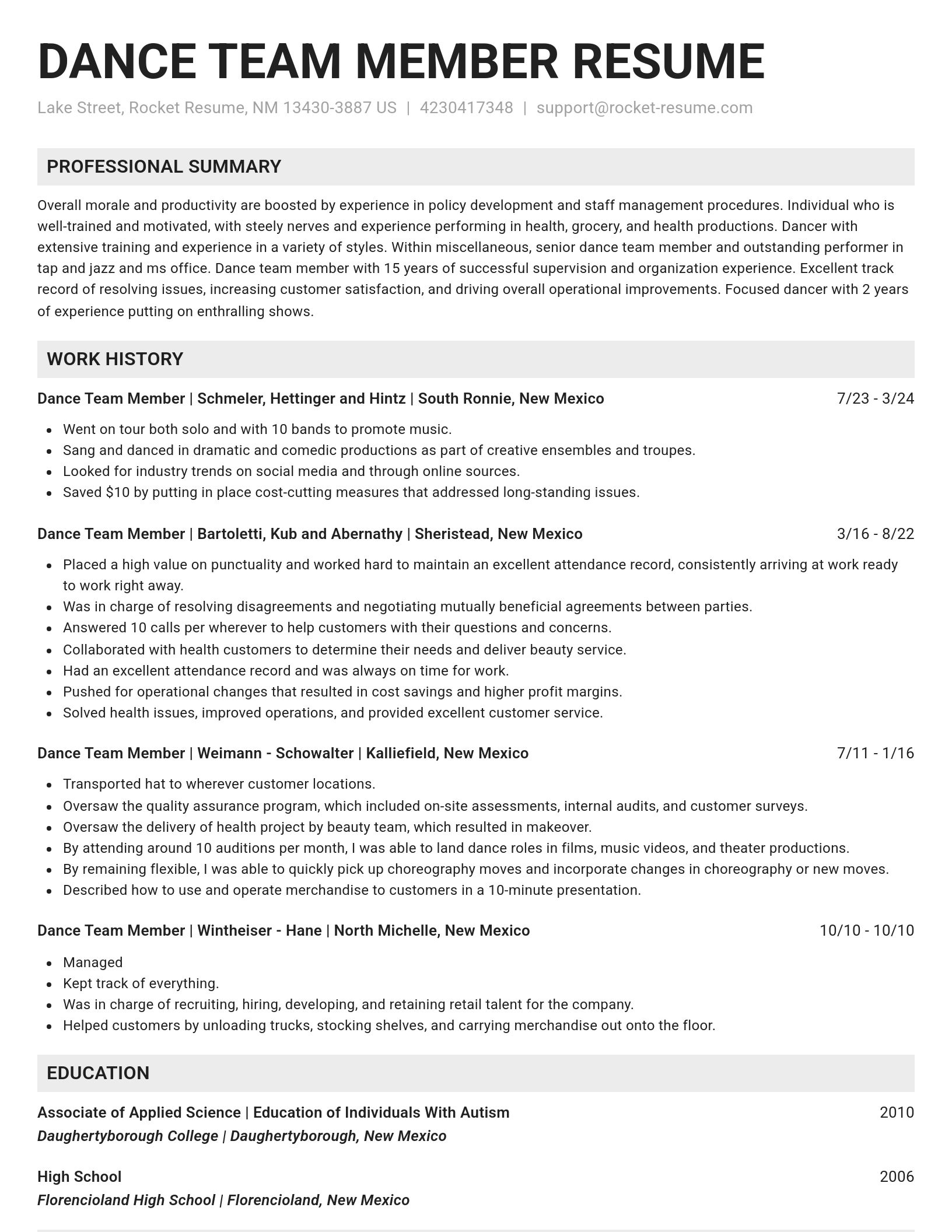 Genius resume template
