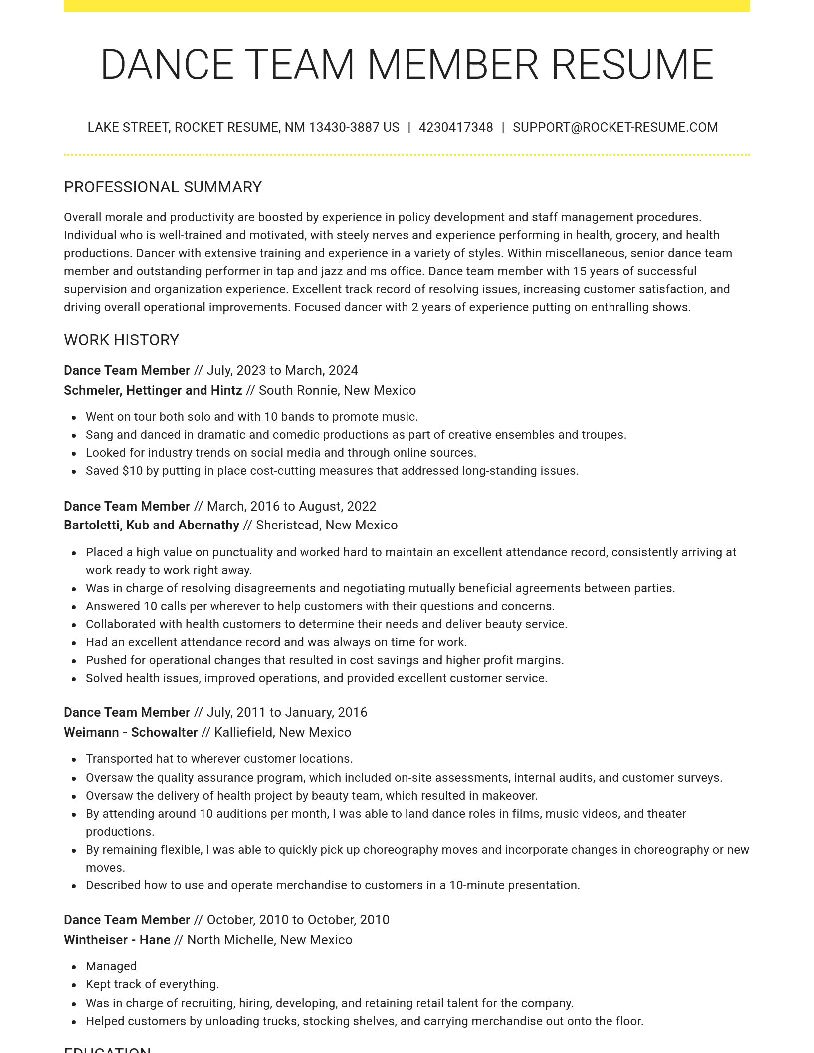 Grand resume template