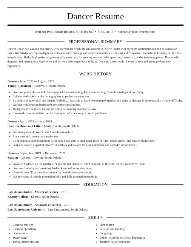 Elegant resume template