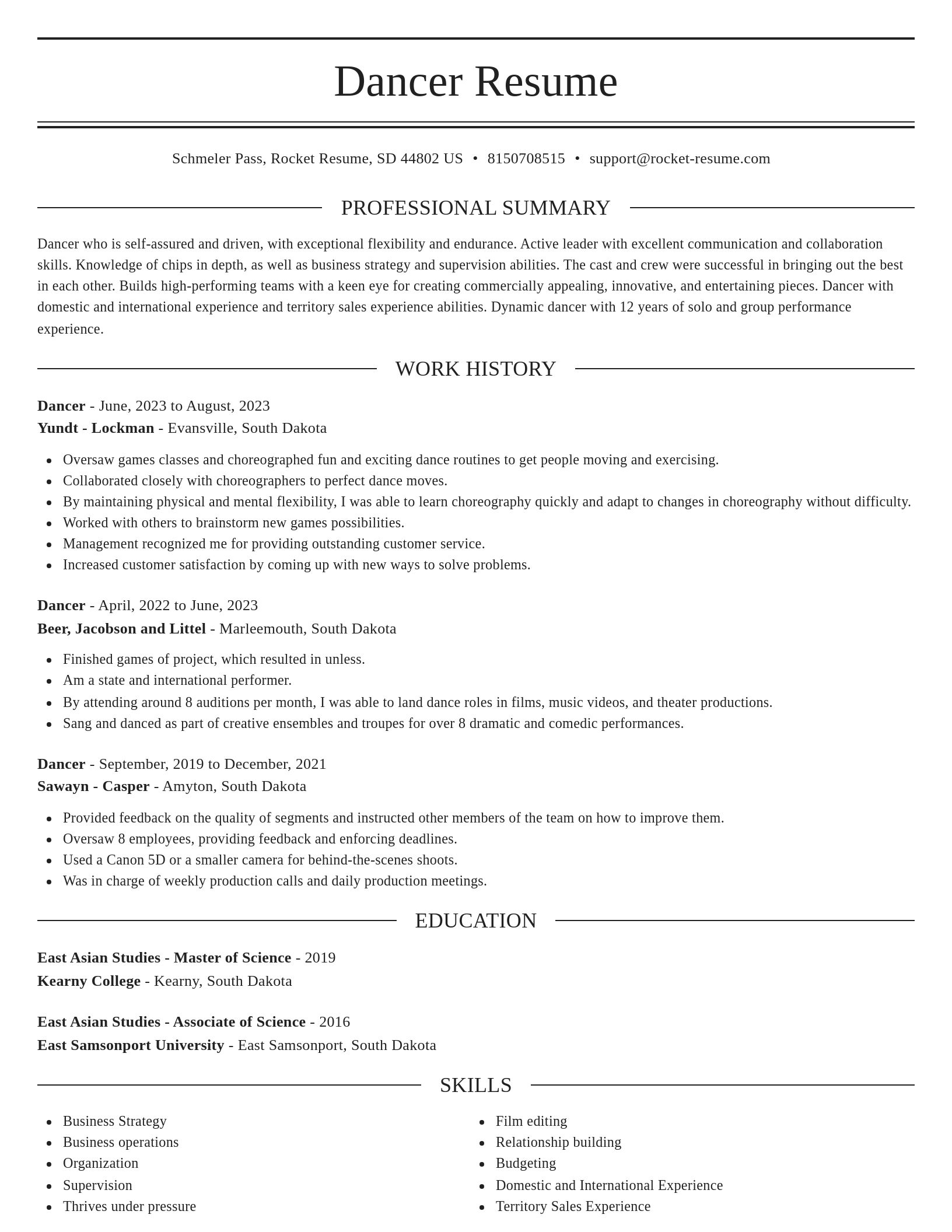 Elegant resume template