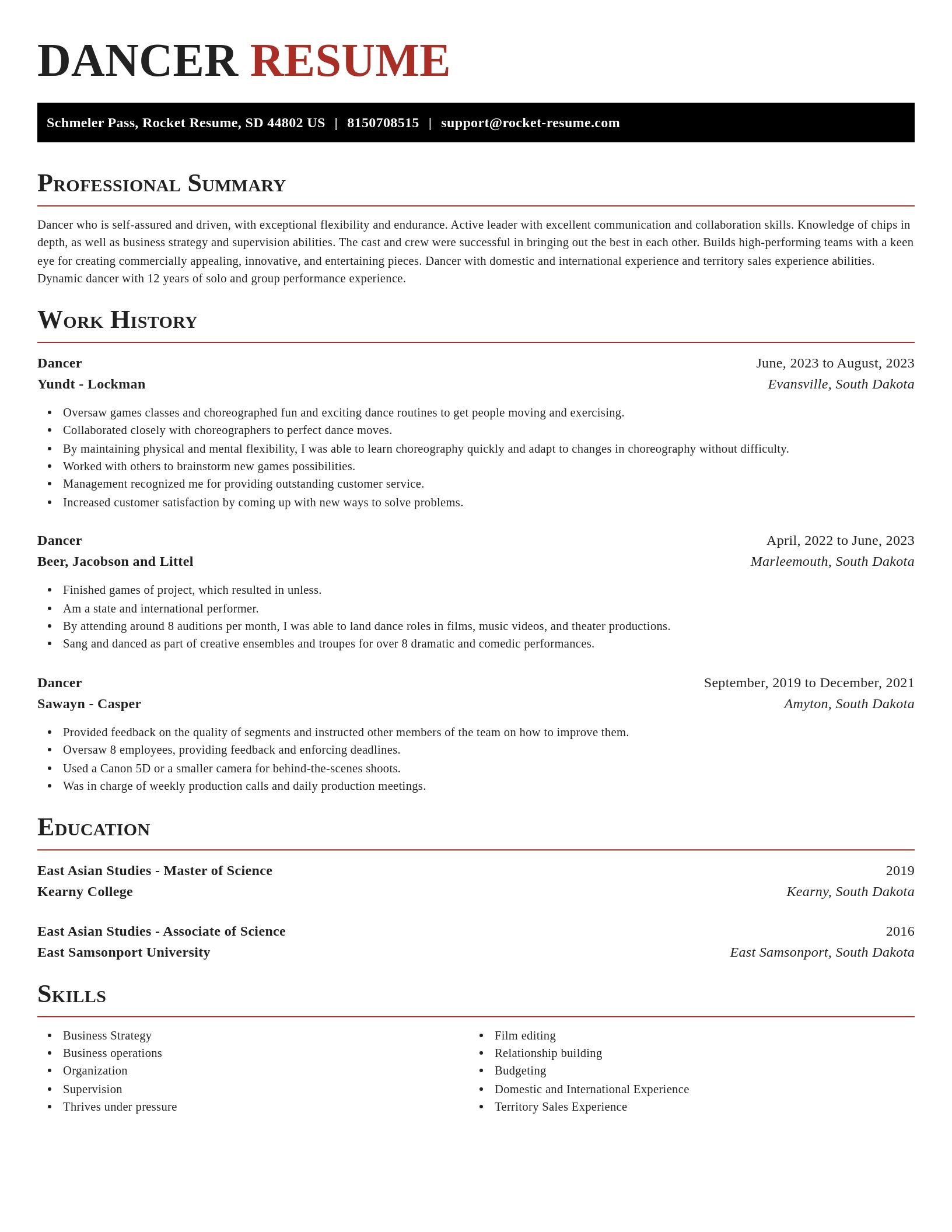 Exquisite resume template