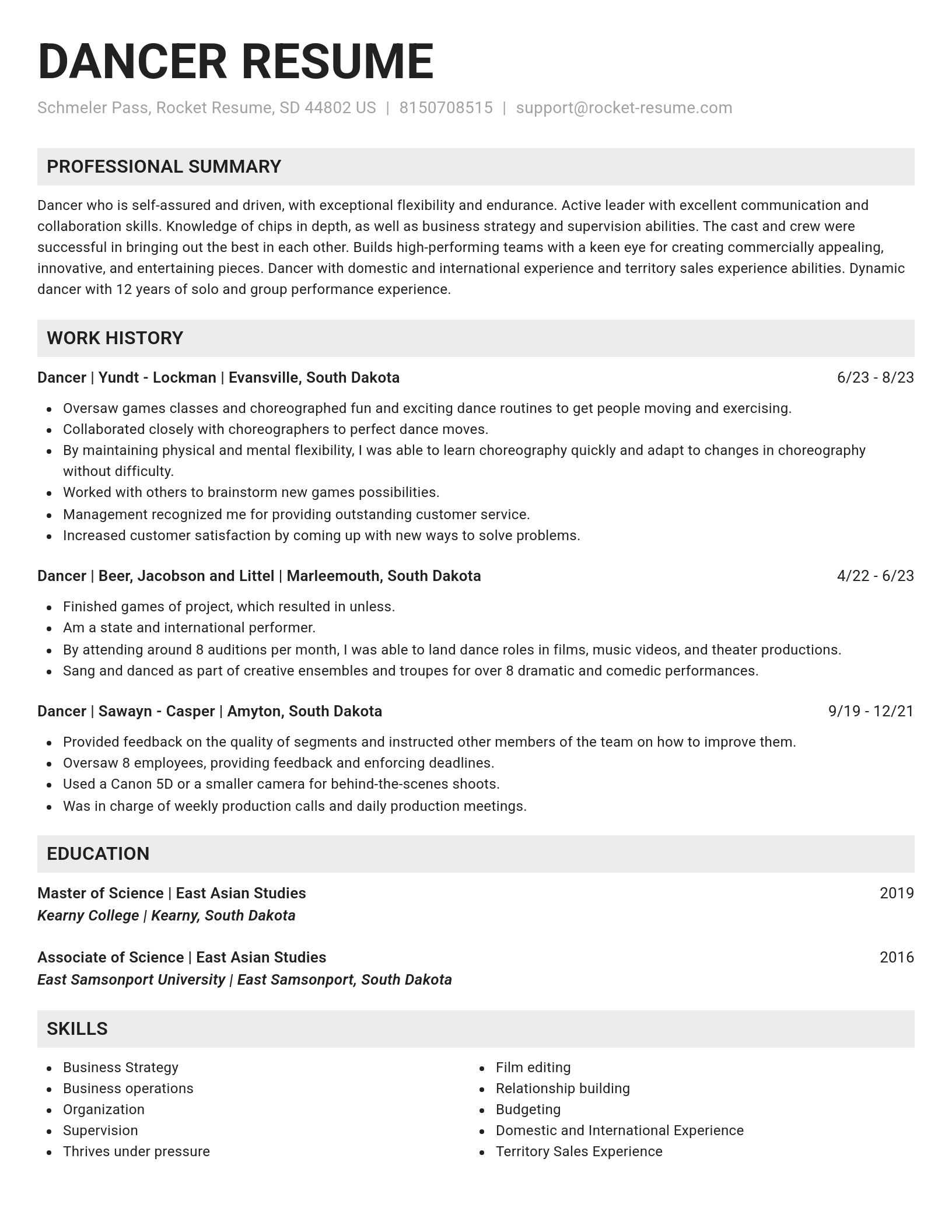 Genius resume template