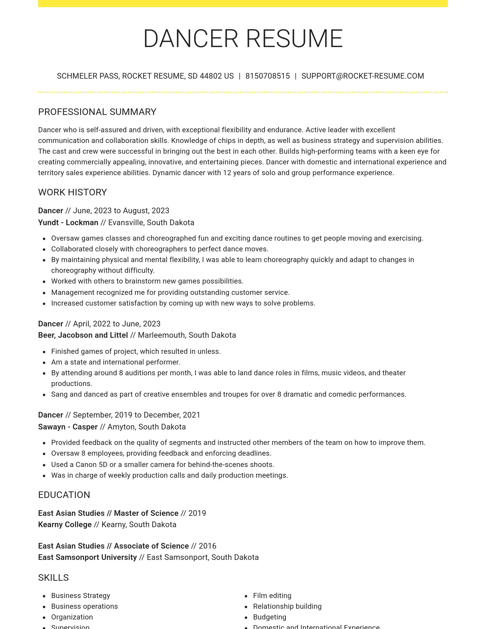 Grand resume template