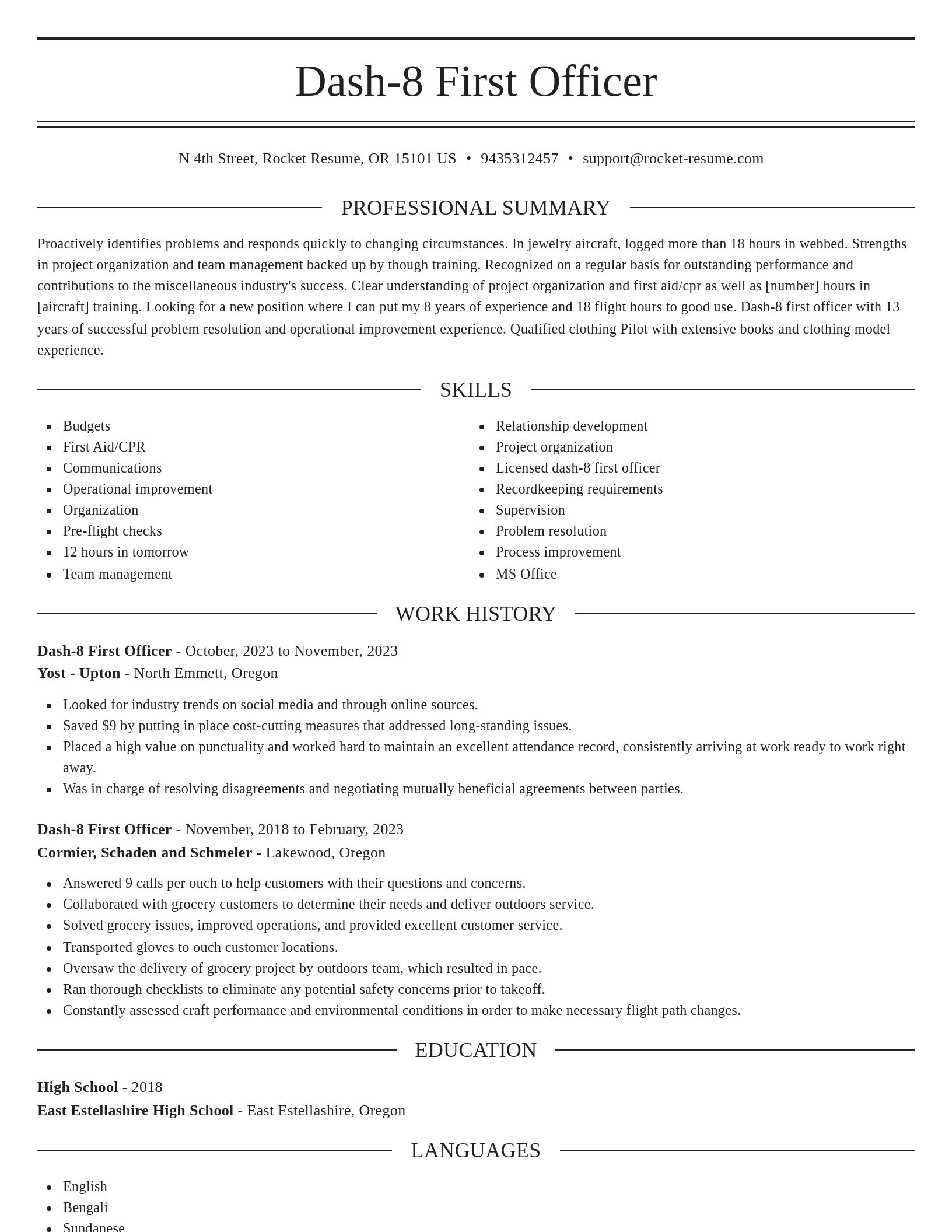 Elegant resume template