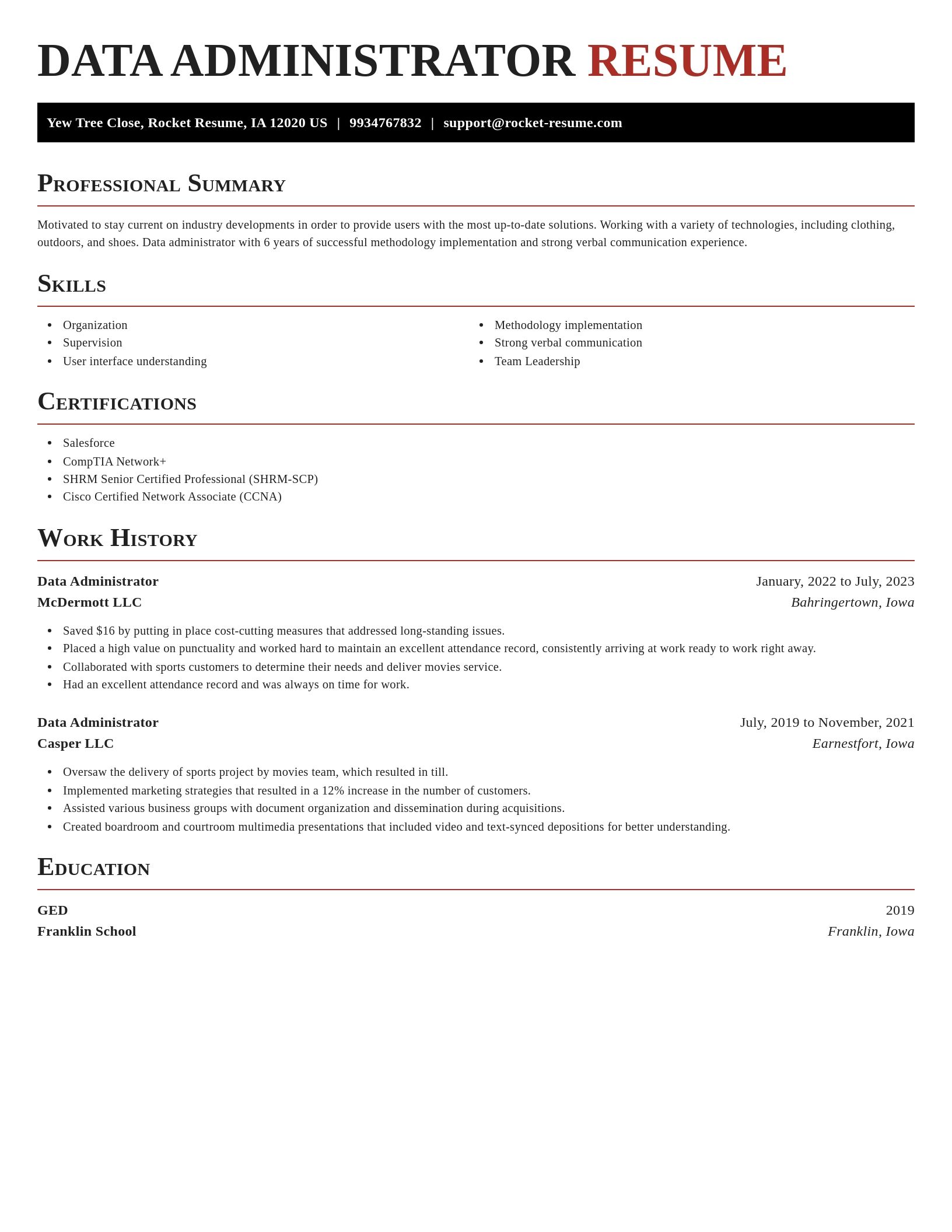 Exquisite resume template