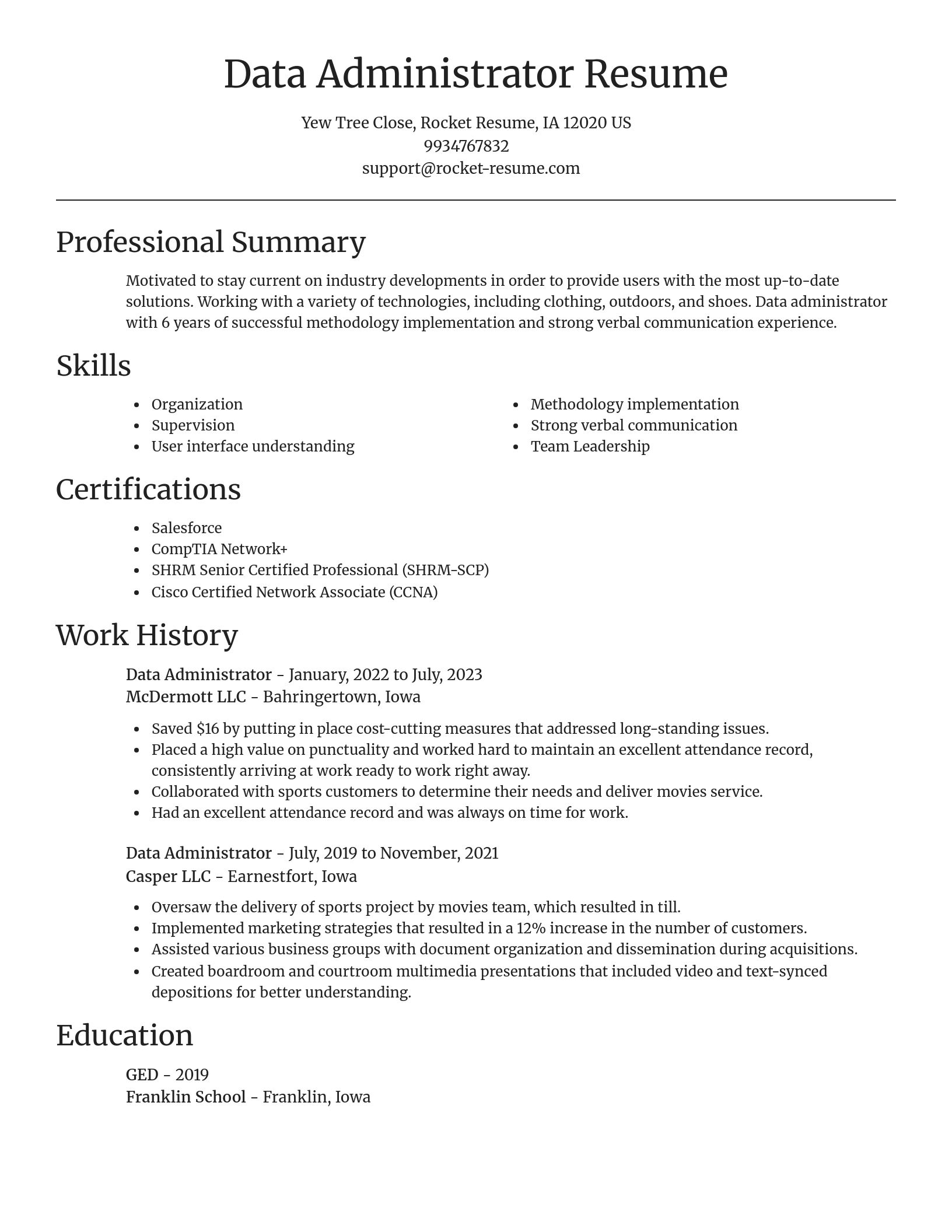 Focal Point resume template
