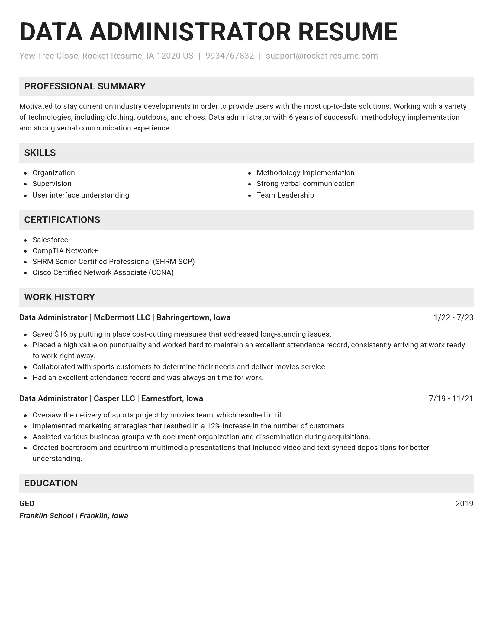 Genius resume template