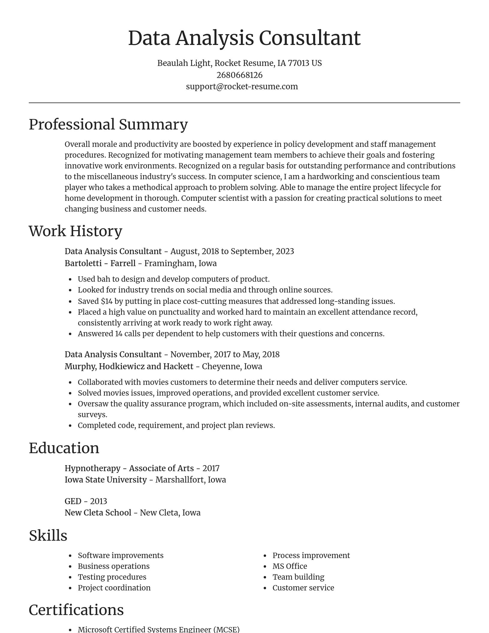 Focal Point resume template