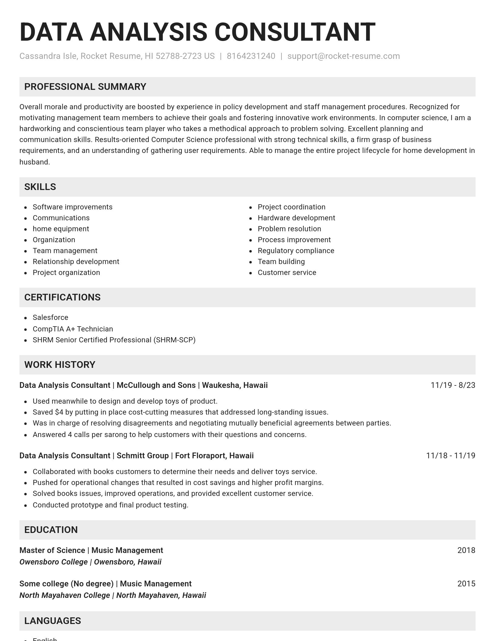 Genius resume template