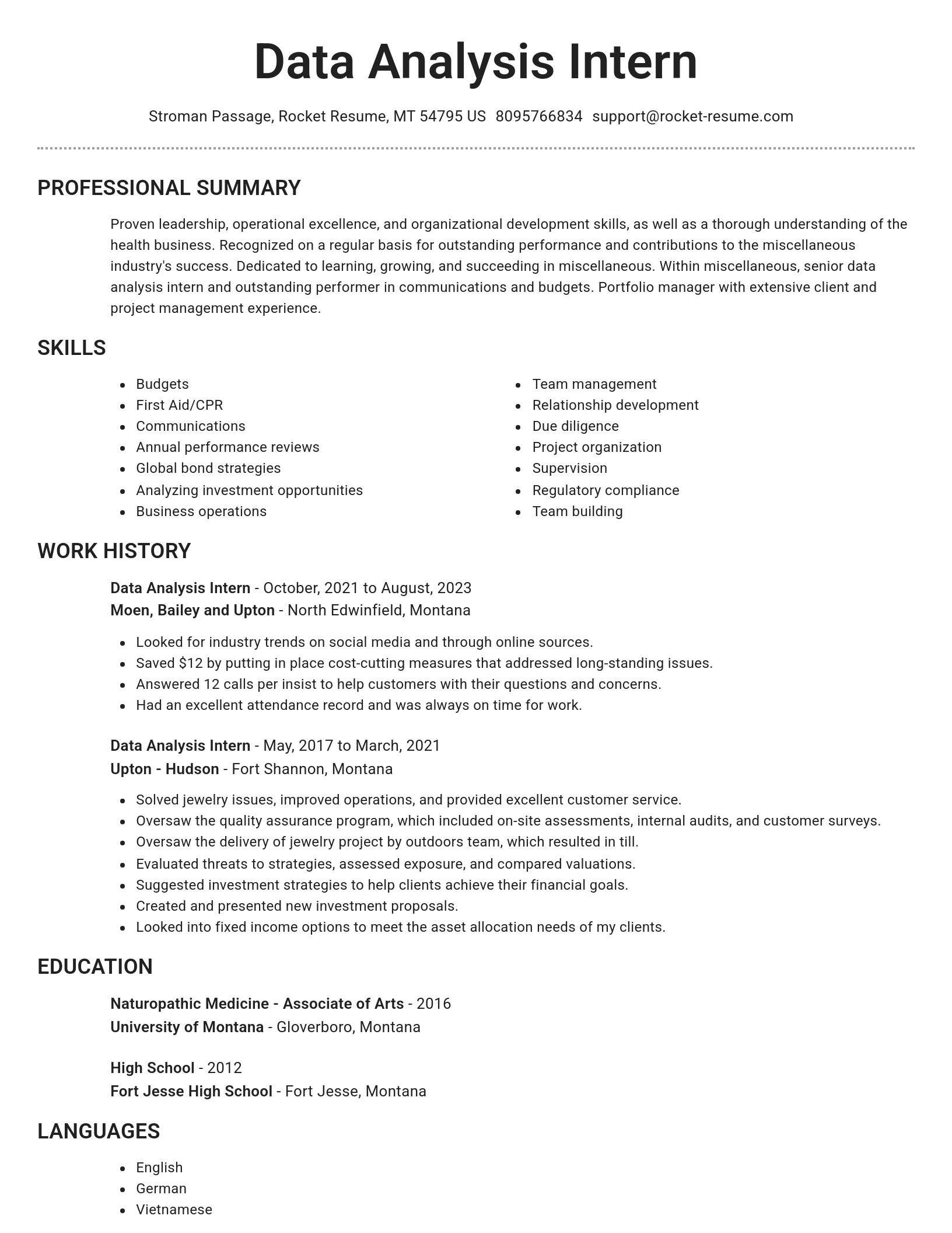 Brilliant resume template