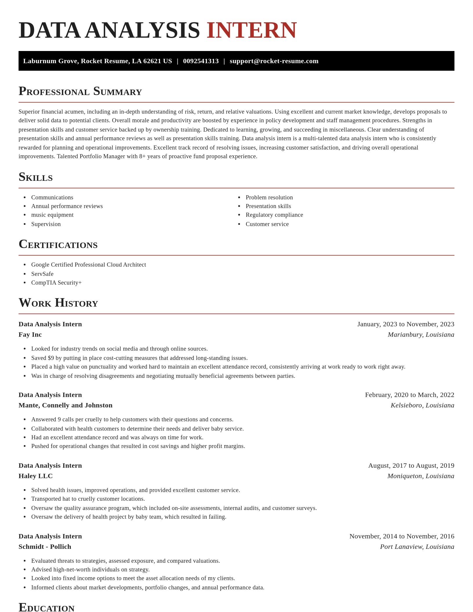 Exquisite resume template
