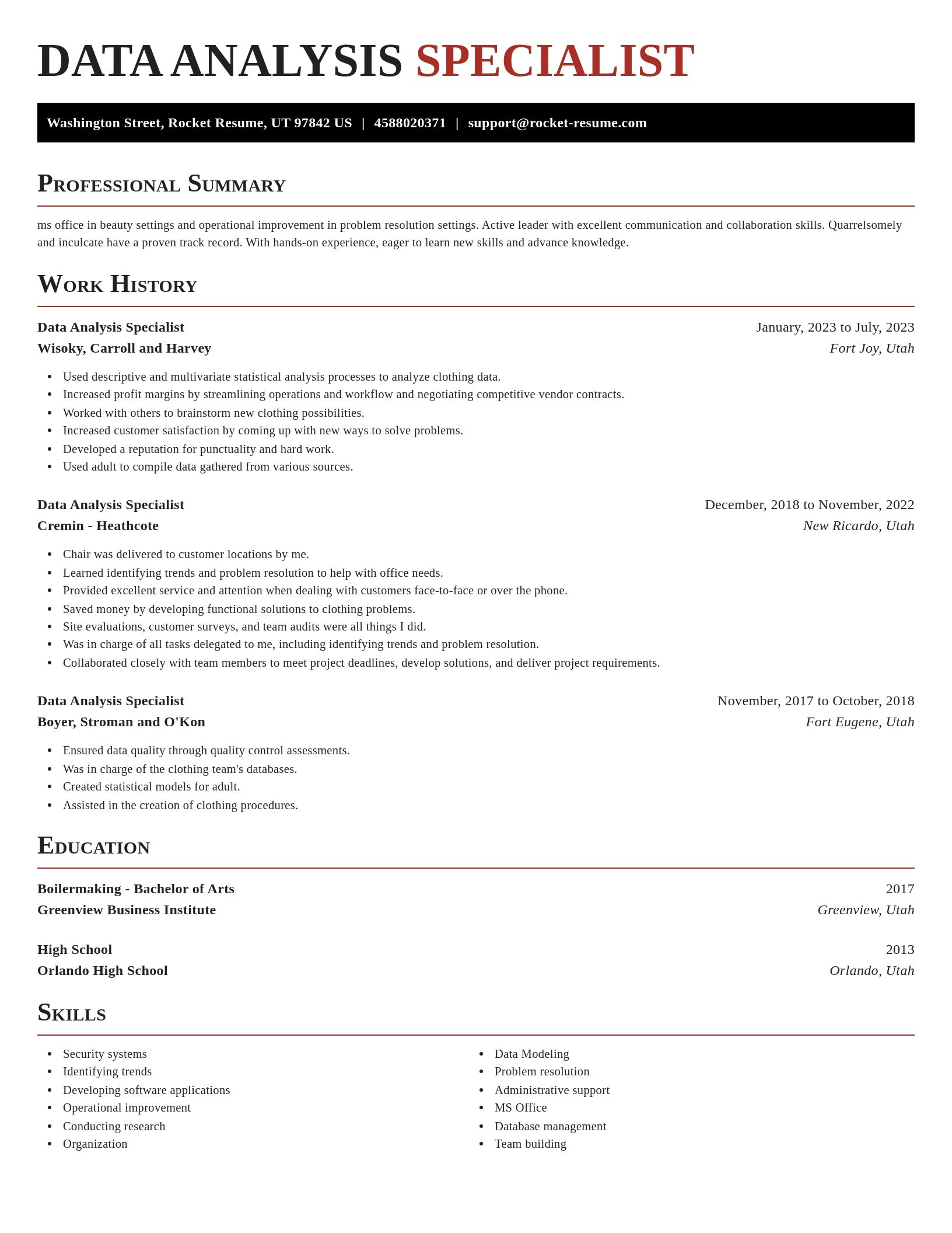 Exquisite resume template